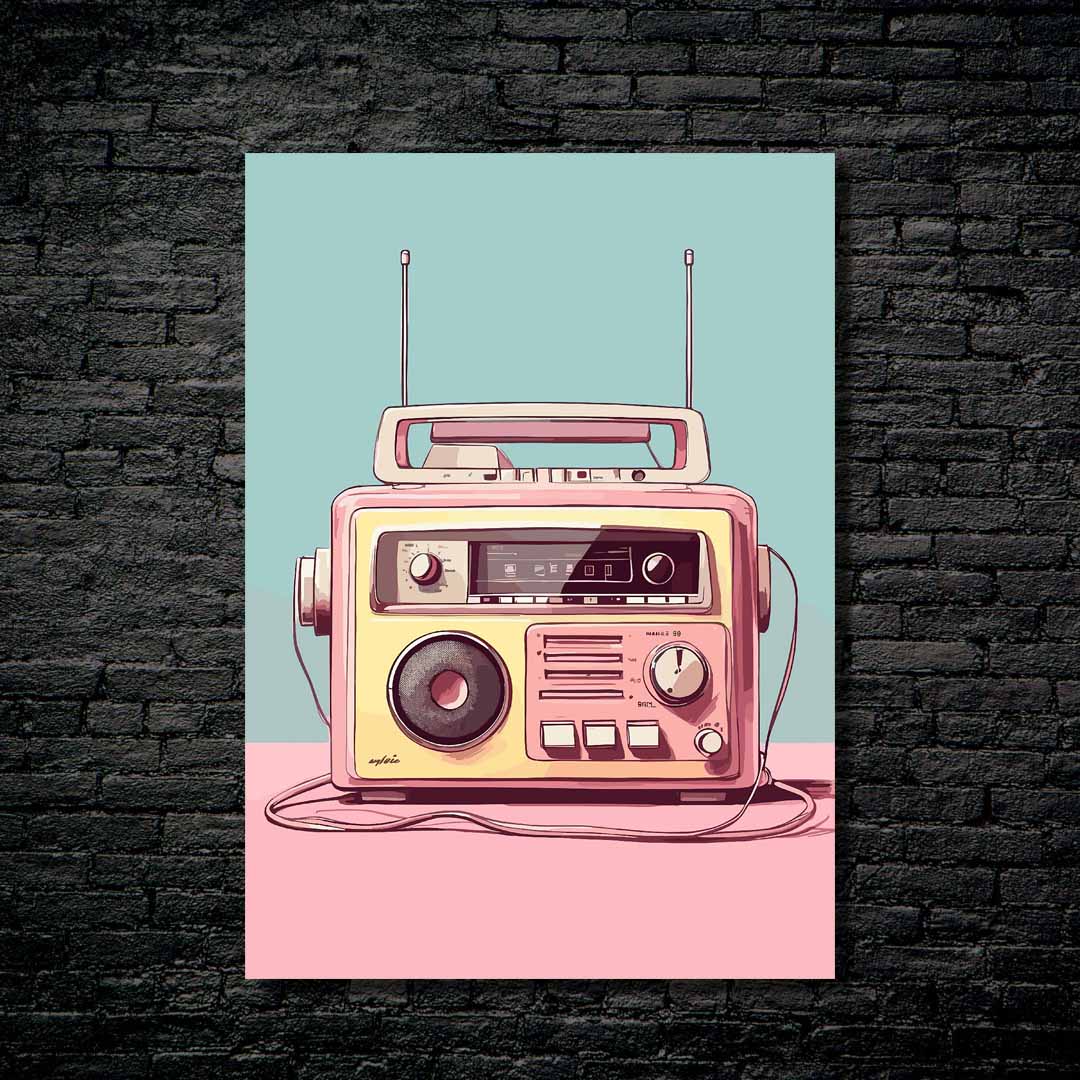 Music Tape Radio 90s-Artwork by @VICKY