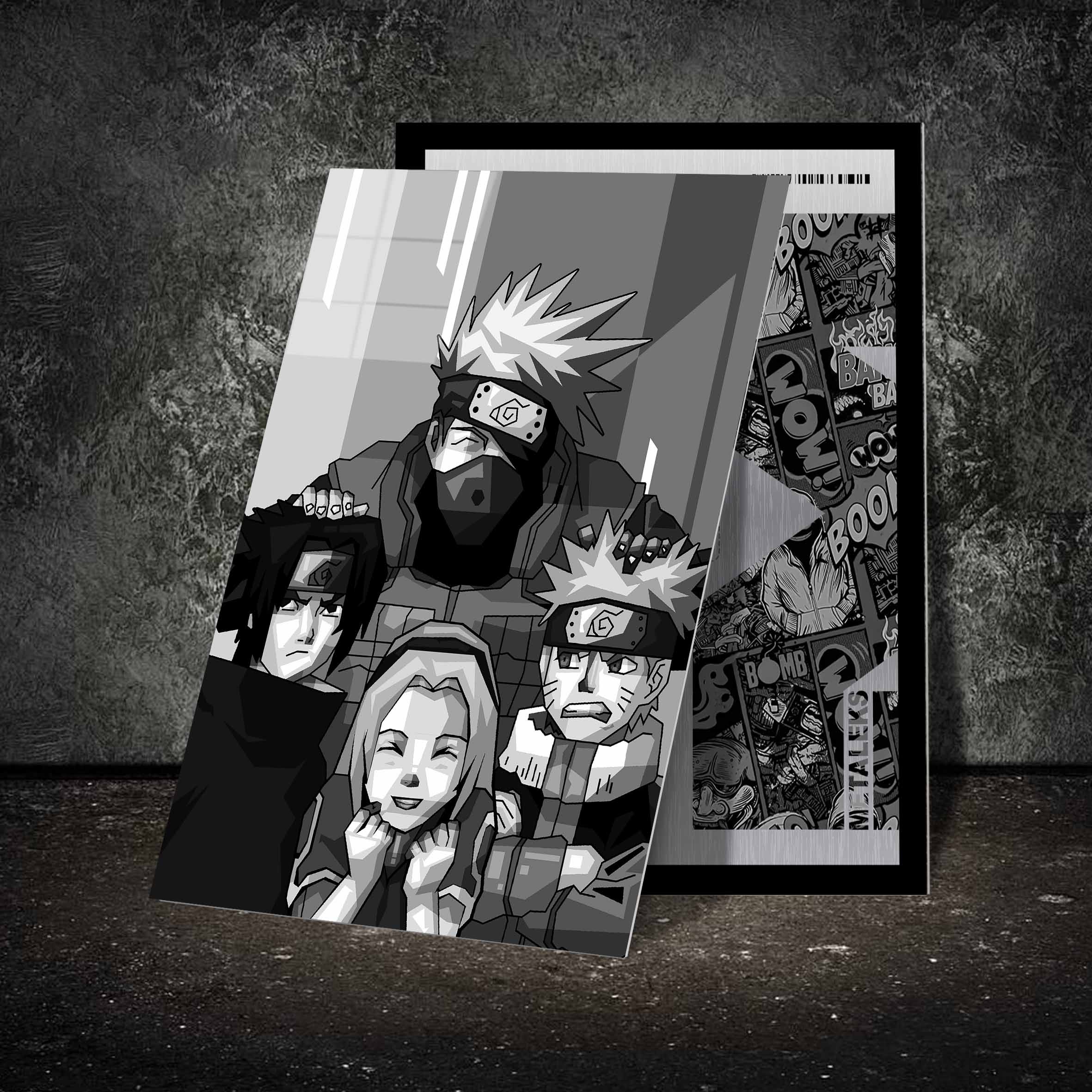Naruto Team 7 Grayscale-designed by @Doublede Design
