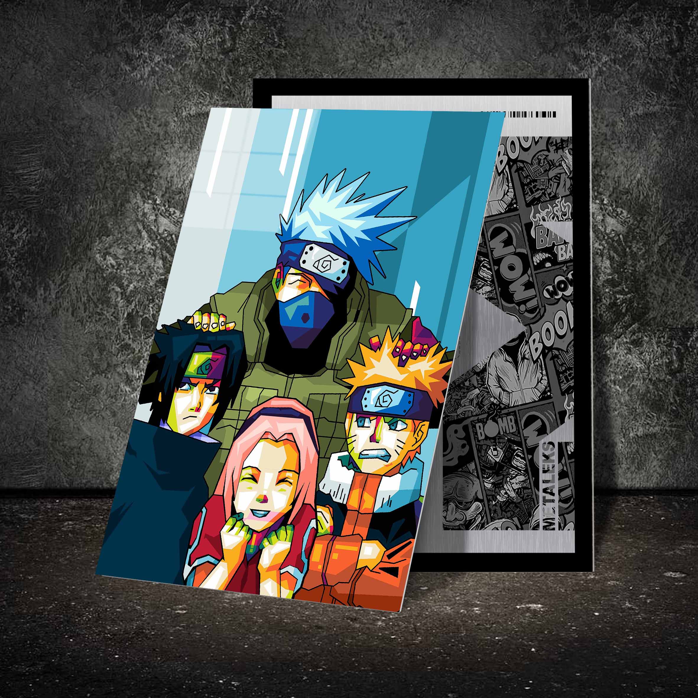 Naruto Team 7 pop art-designed by @Doublede Design