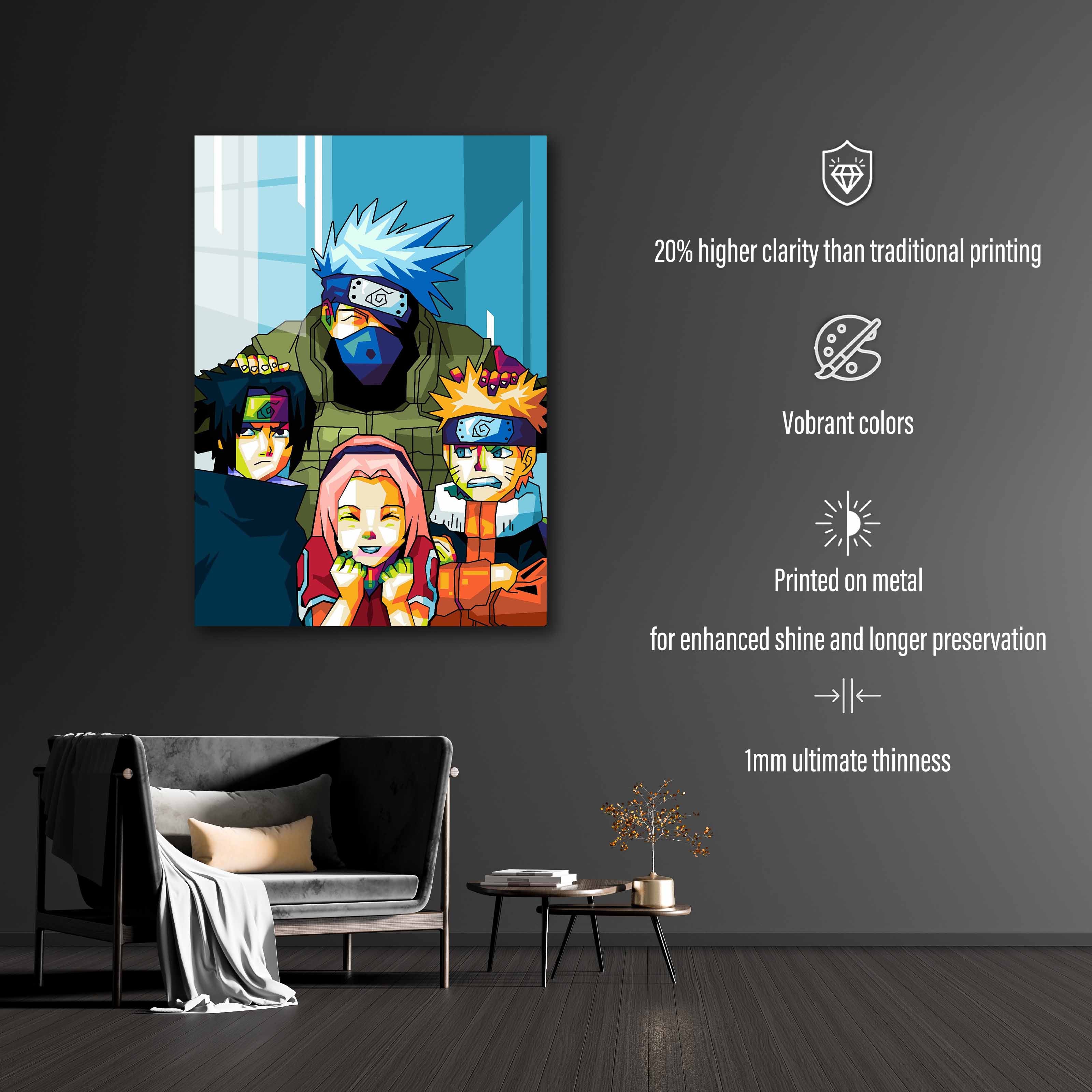 Naruto Team 7 pop art-designed by @Doublede Design