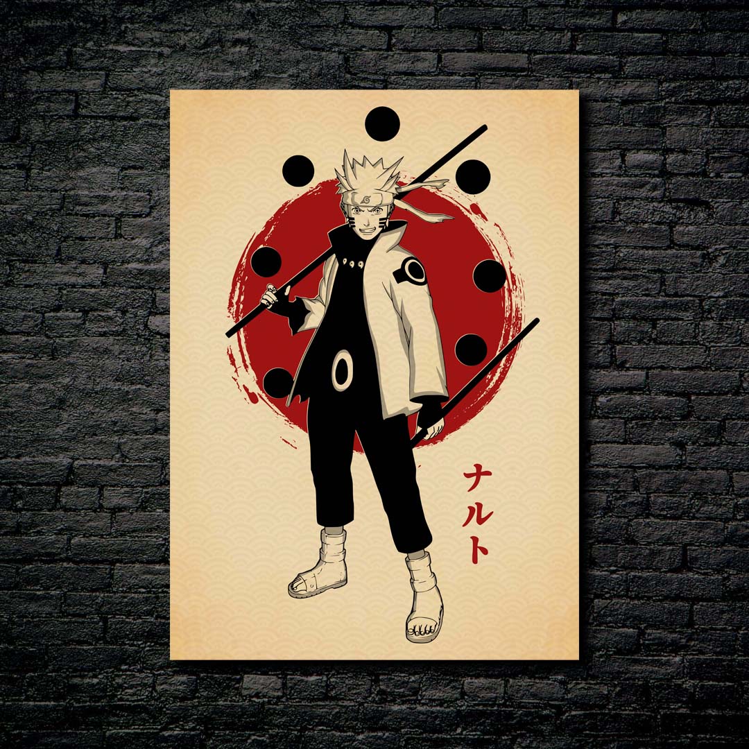 Naruto Uzumaki Vintage-Artwork by @Illust Artz