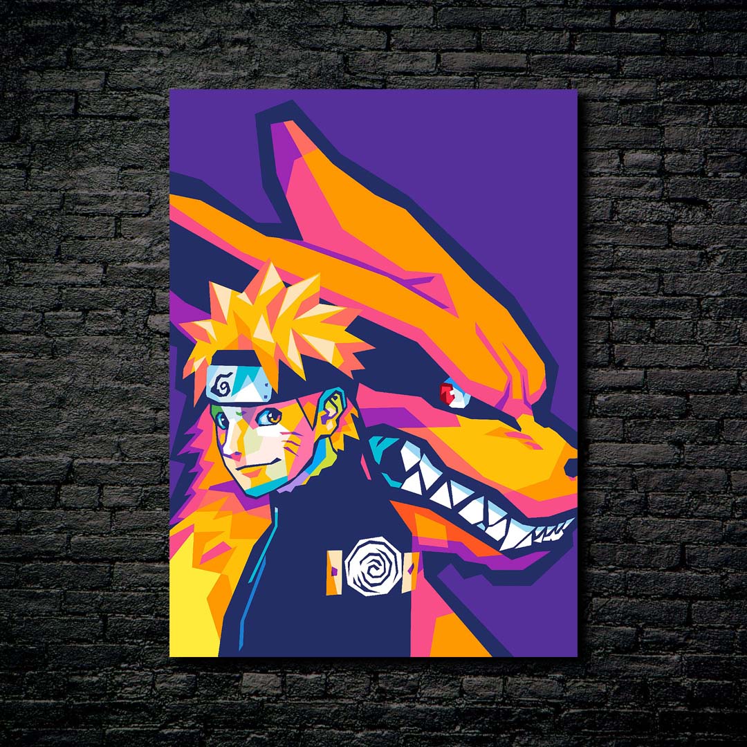 Naruto & Kurama WPAP-designed by @V Styler