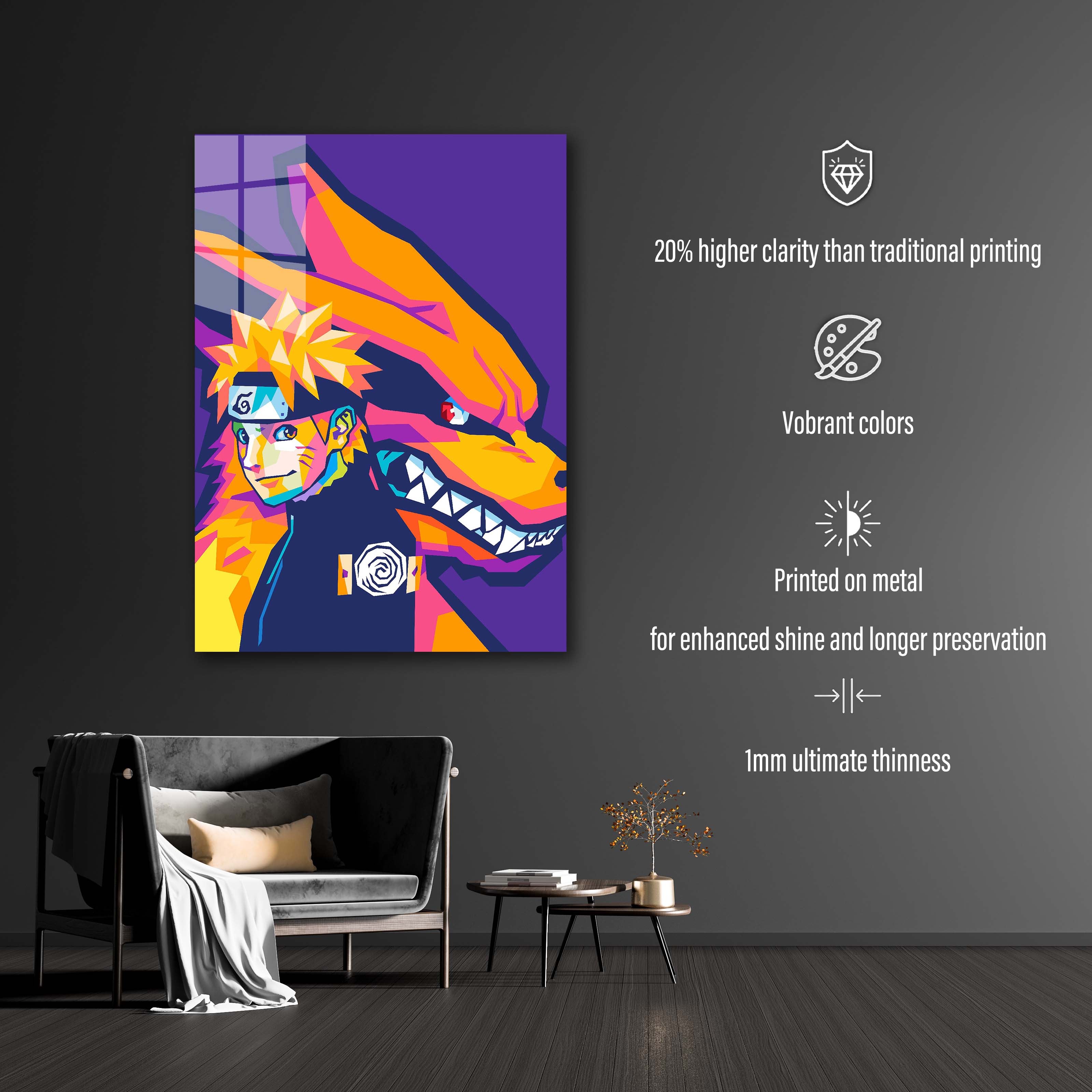 Naruto & Kurama WPAP-designed by @V Styler