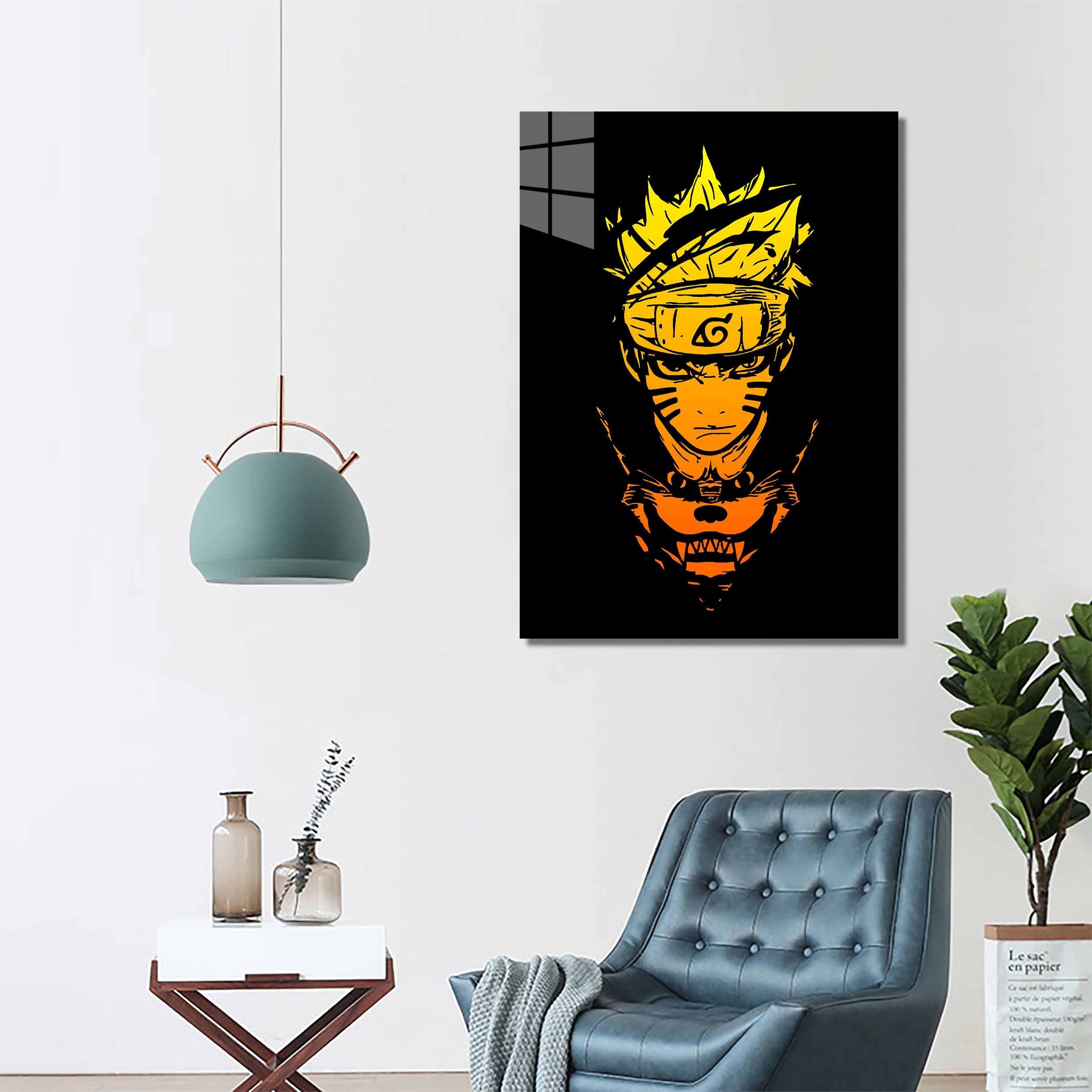 Naruto and Kurama art-designed by @Doublede Design