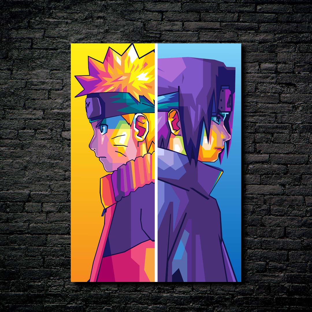 Naruto and Sasuke-designed by @Agil Topann