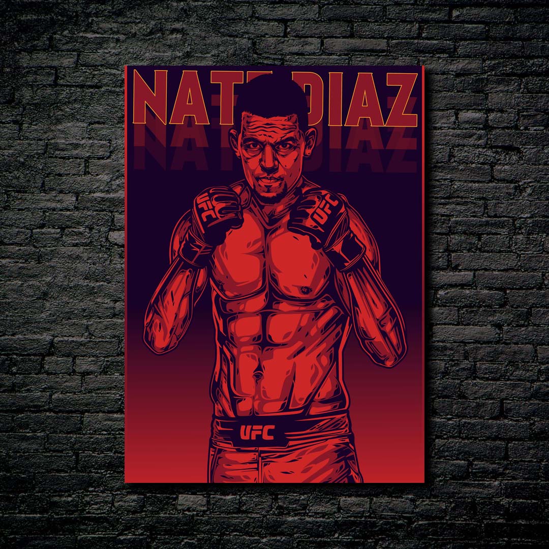 Nate Diaz Pop Art -designed by @Adrielvector