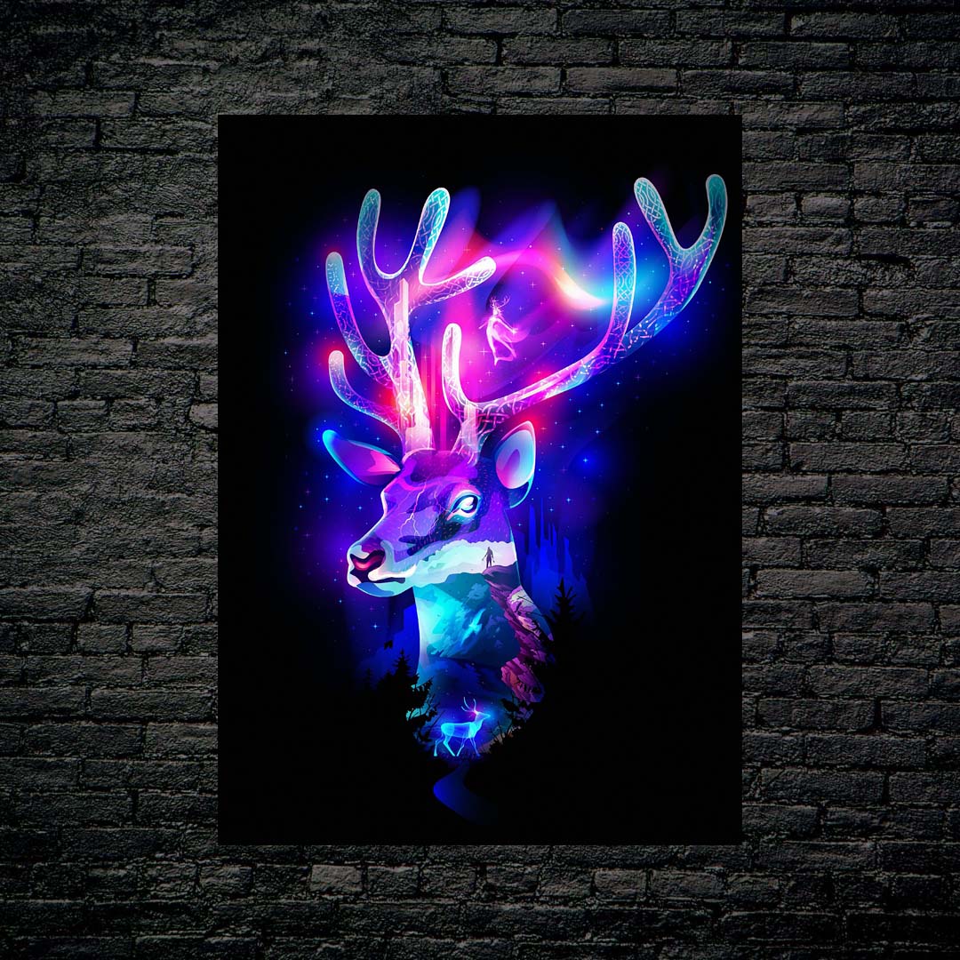 Negative Space Deer-designed by @My Kido Art