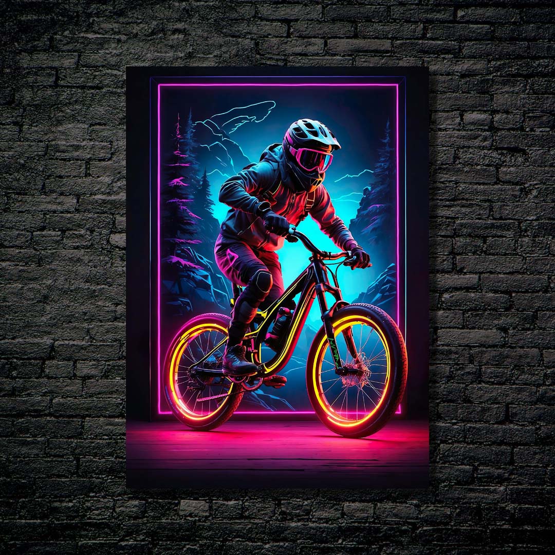 Neon Mountain Bike-Artwork by @VICKY