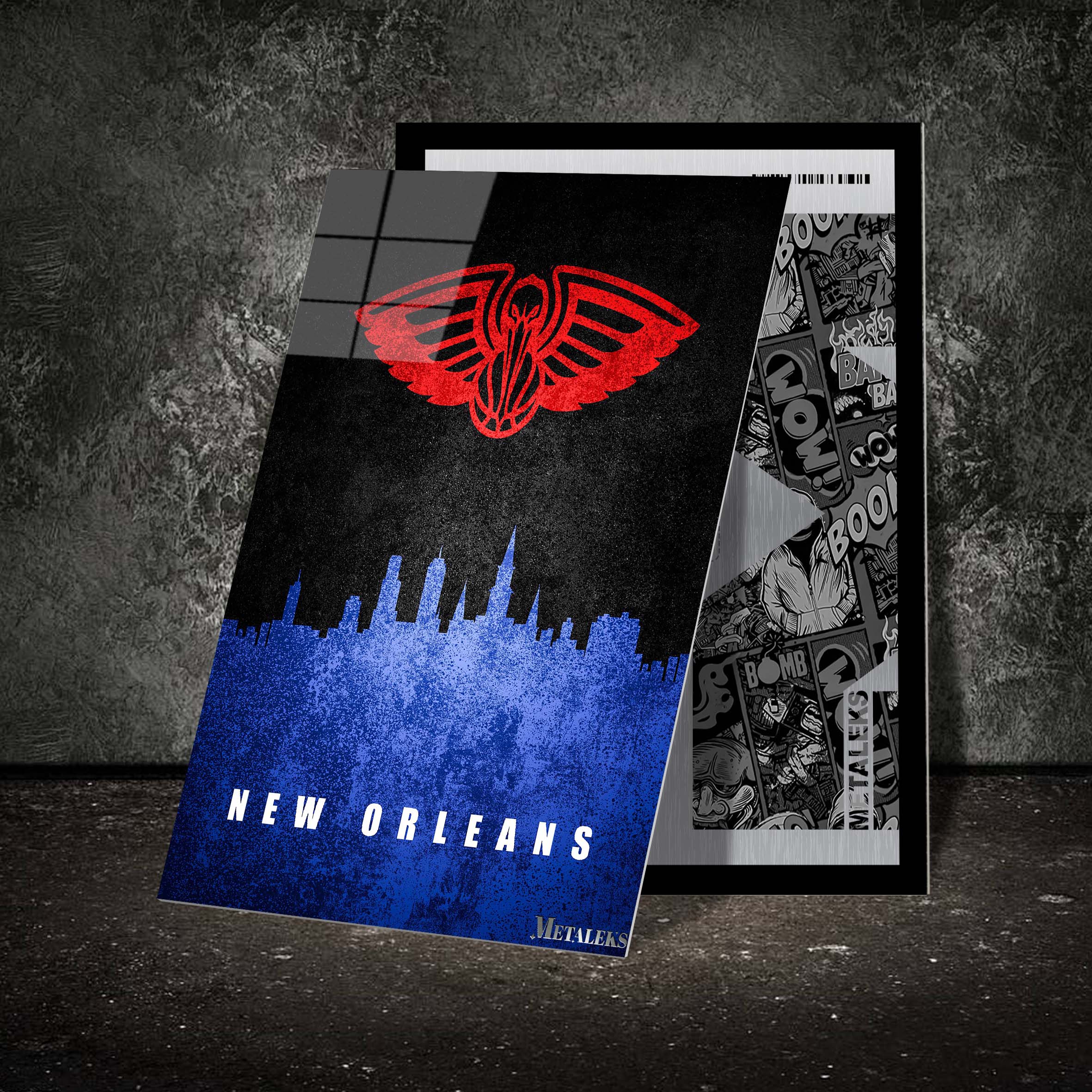 New Orleans Pelicans New Orleans Louisiana State Map-designed by @Hoang Van Thuan