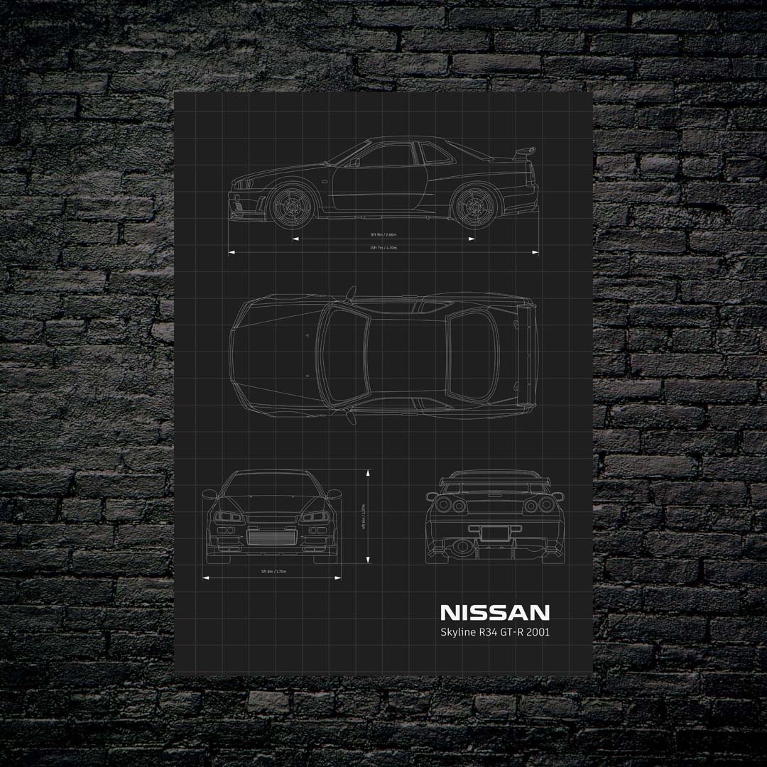 Nissan Skyline R34 GTR -designed by @Burhandowski