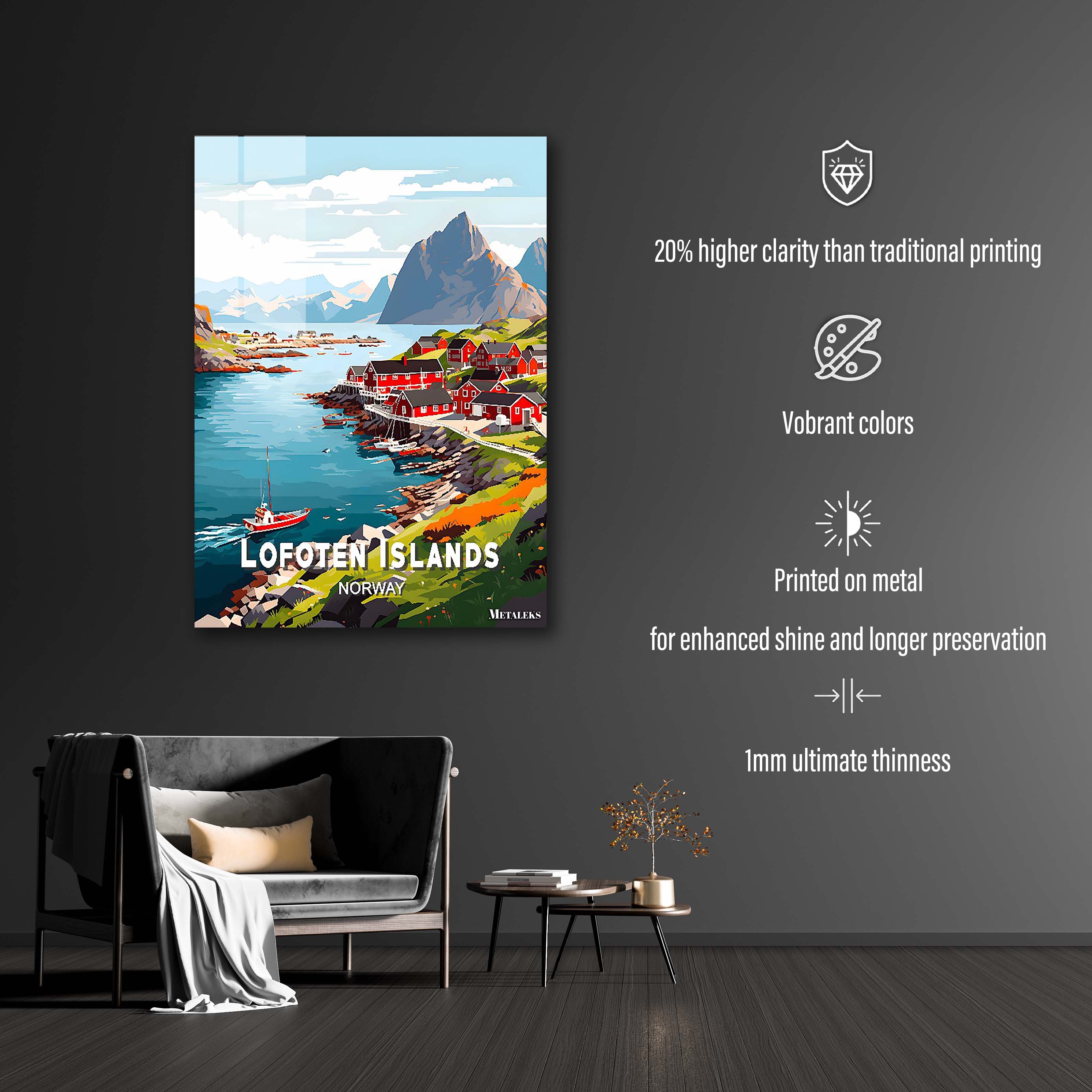 Norway - Lofoten Islands 3-designed by @Travel Poster AI