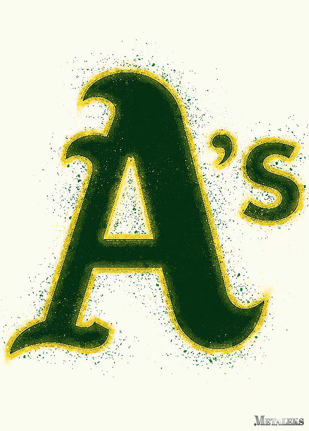 Oakland Athletics Watercolor