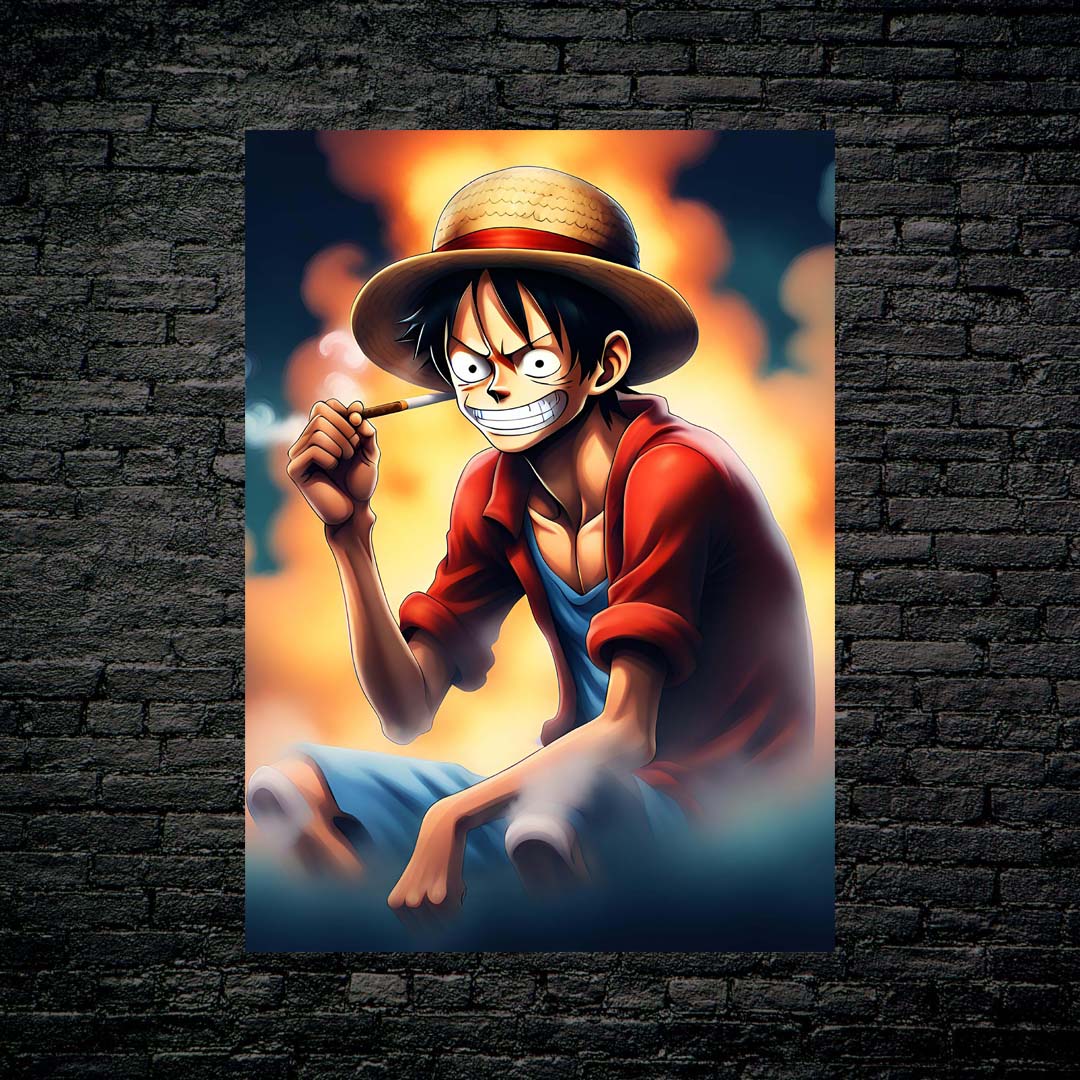 One Piece Luffy Smoke-designed by @DynCreative