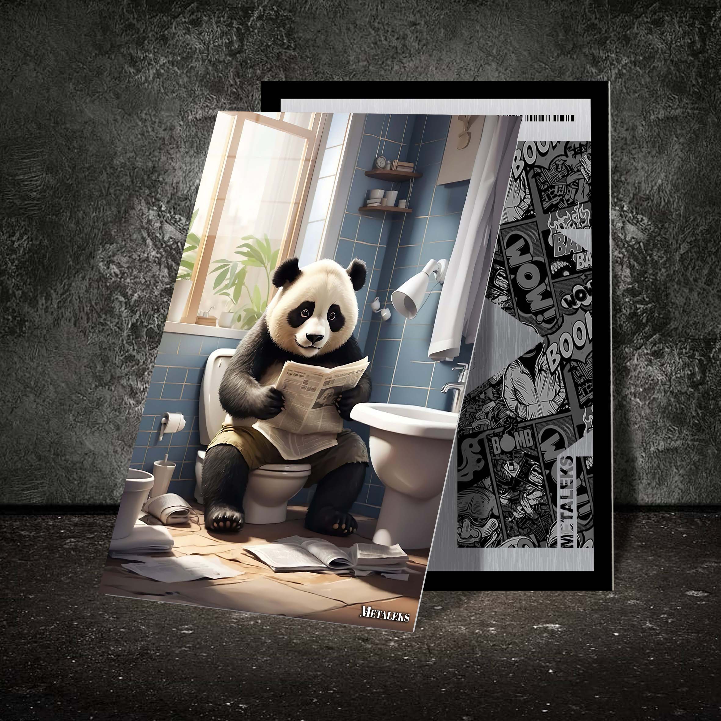 Panda Animal In Toilet-designed by @Wijaki Thaisusuken