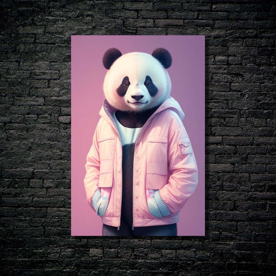 Panda Wearing Jacket-Artwork by @VICKY
