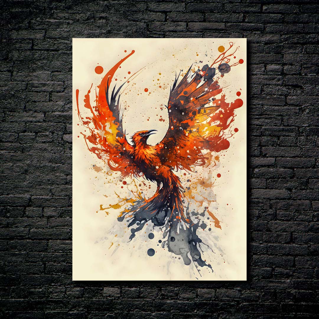 Phoenix Flying paint-designed by @elzart_gallery