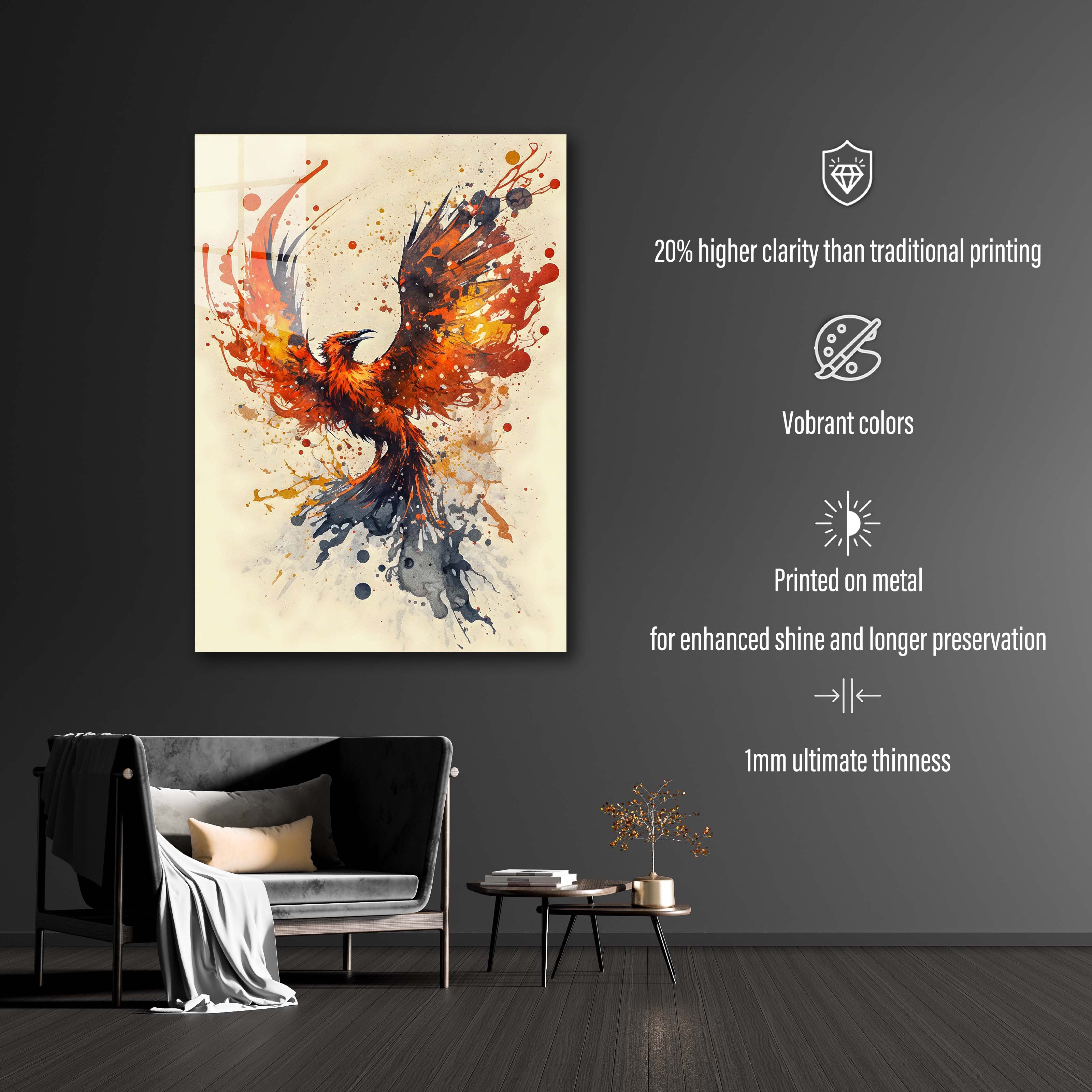 Phoenix Flying paint-designed by @elzart_gallery