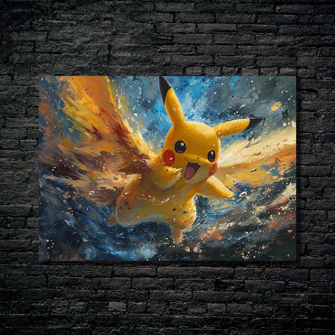 colorful pokemon pikachu-Artwork by @ tuman_69