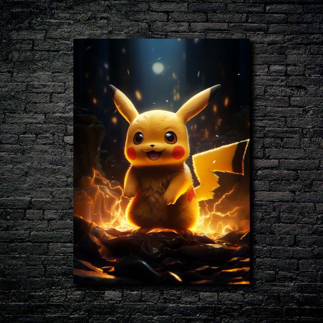Pikachu Pokemon-designed by @Moqotib