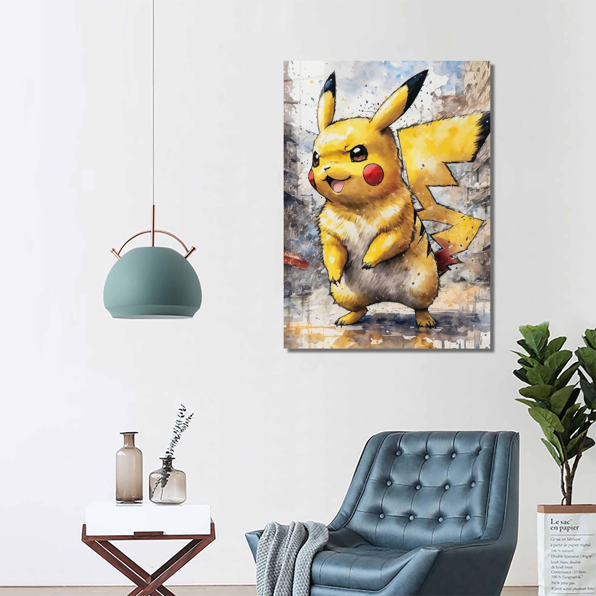 Pikachu Watercolor-designed by @ALTAY
