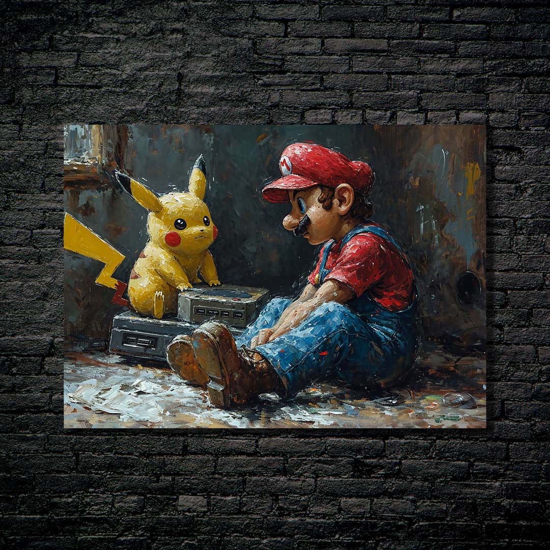 Pikachu and Mario 2-Artwork by @Mirena Aluven
