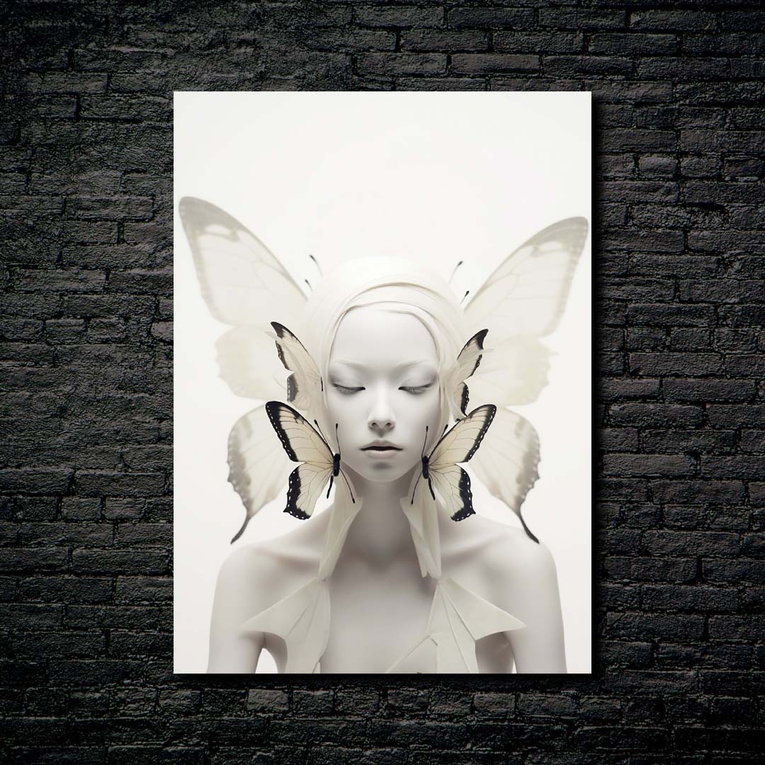 Portrait of woman with butterfly wings 1-designed by @VanessaGF