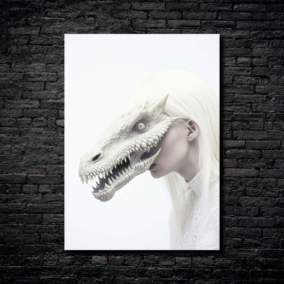 Portrait of woman with dragon 1-designed by @VanessaGF