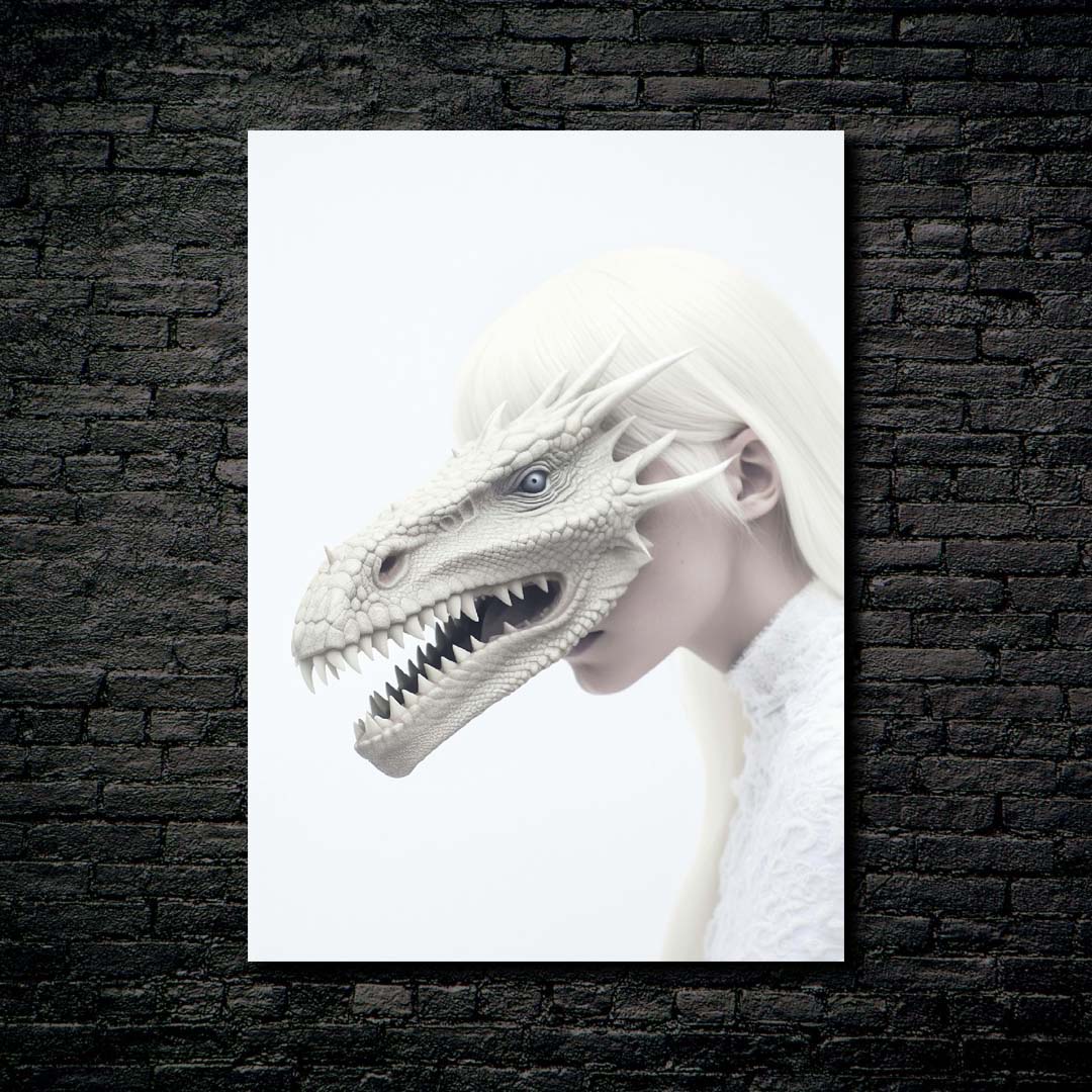 Portrait of woman with dragon 2-designed by @VanessaGF