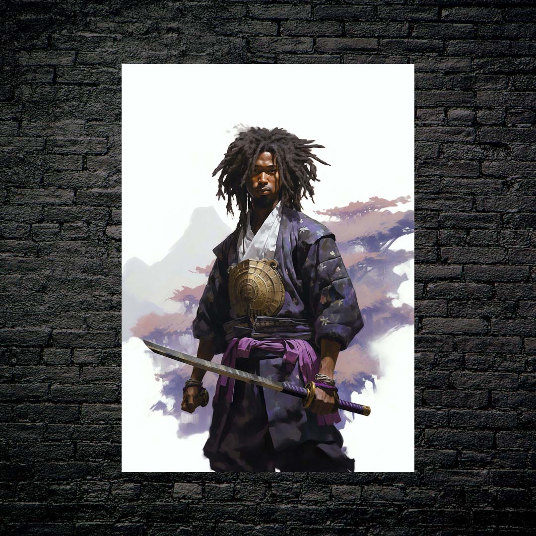 Purple Samurai Warrior-designed by @Diegosilva.arts