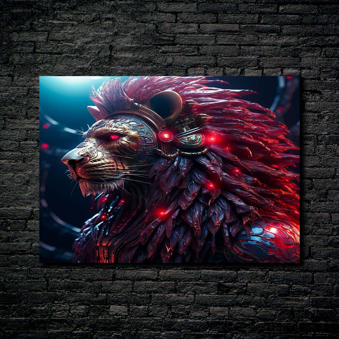 Red Dreaded Lion-designed by @Ai.Twofull