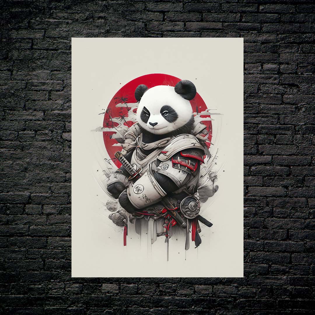 Red Panda Samurai-designed by @Diegosilva.arts