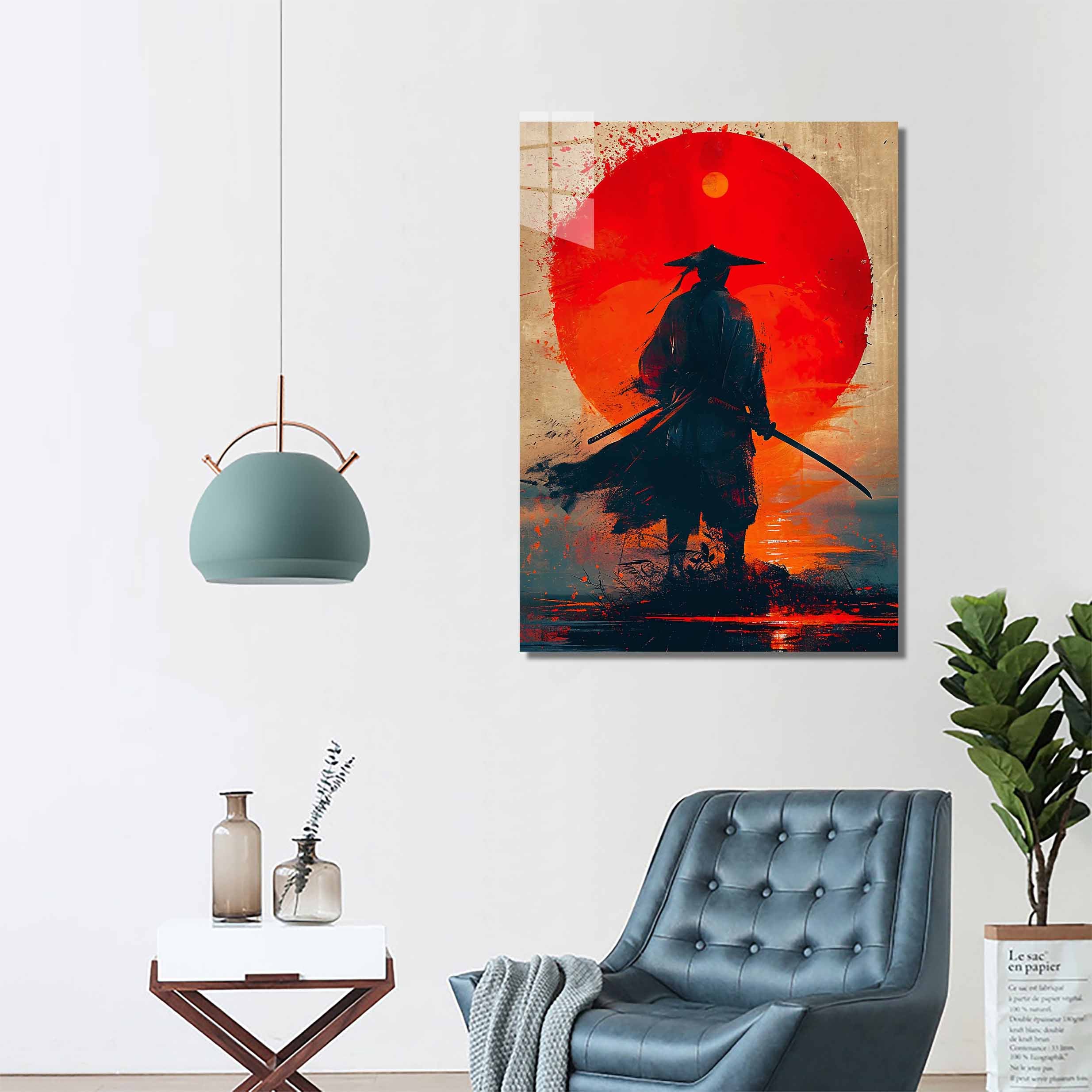 Red Samurai Walking-Artwork by @pozter