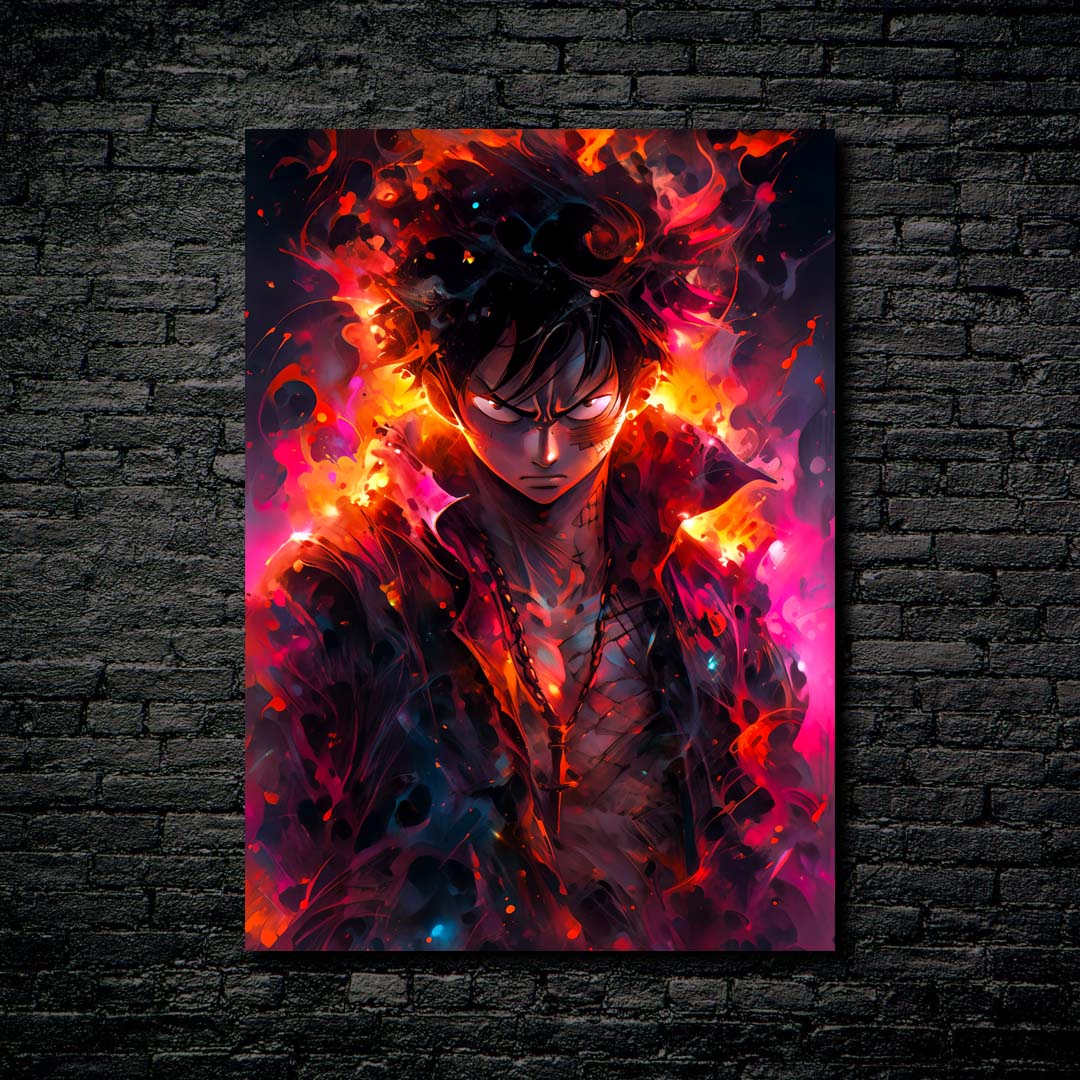 Red explosion Luffy -designed by @Ai_inkdreams