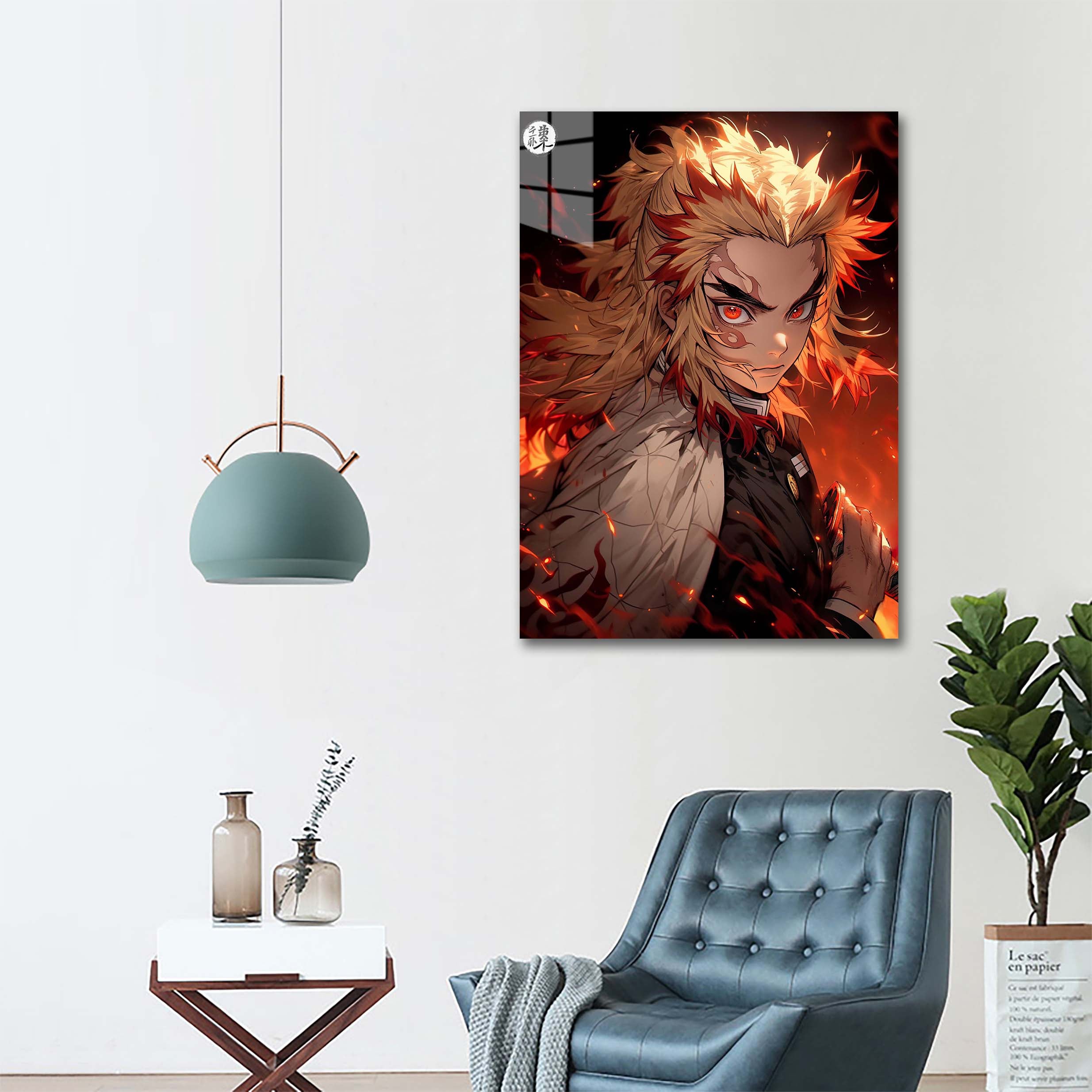 Rengoku fire-designed by @An other Mid journey