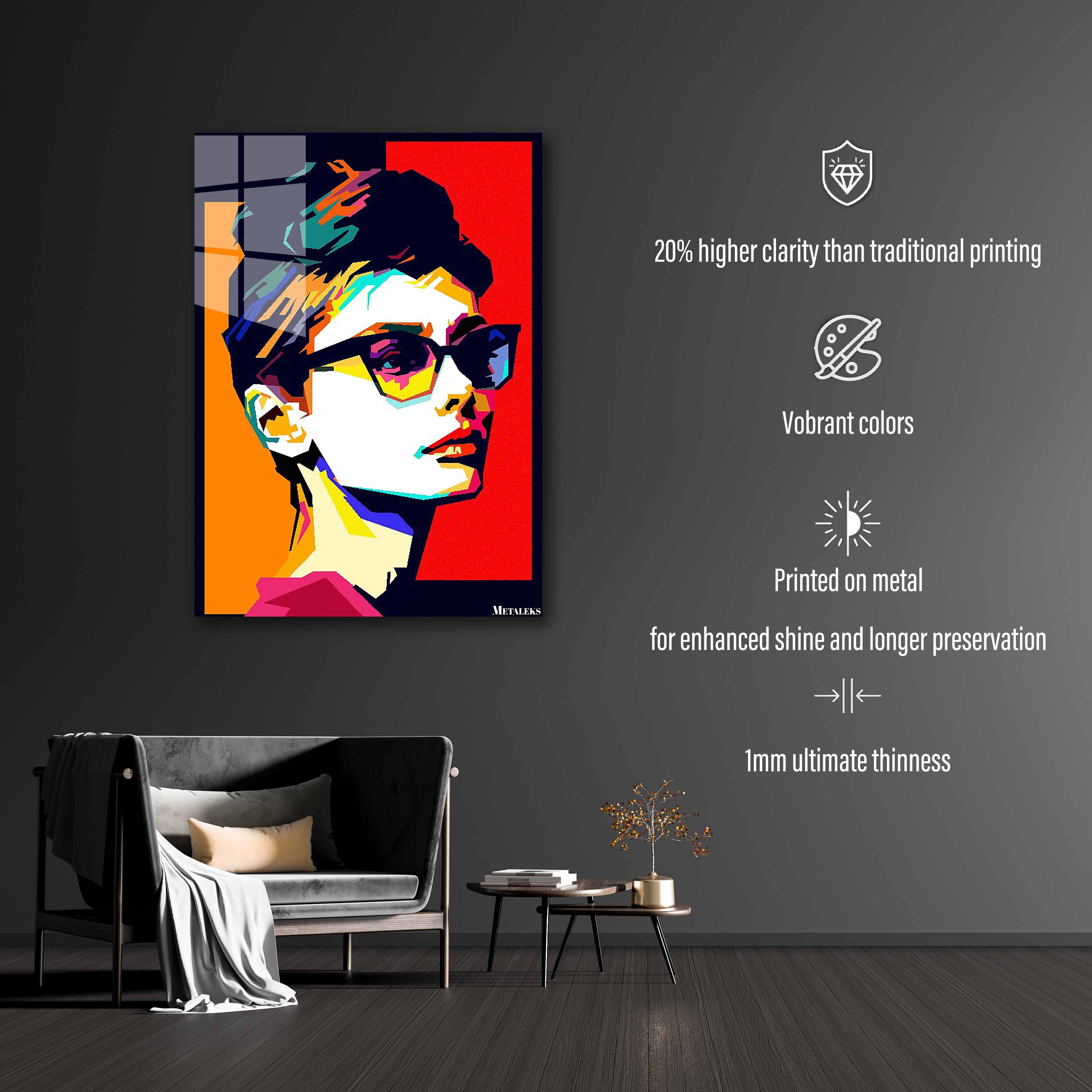 Retro Poster Audrey Hepburn Art WPAP-designed by @jajansawutii