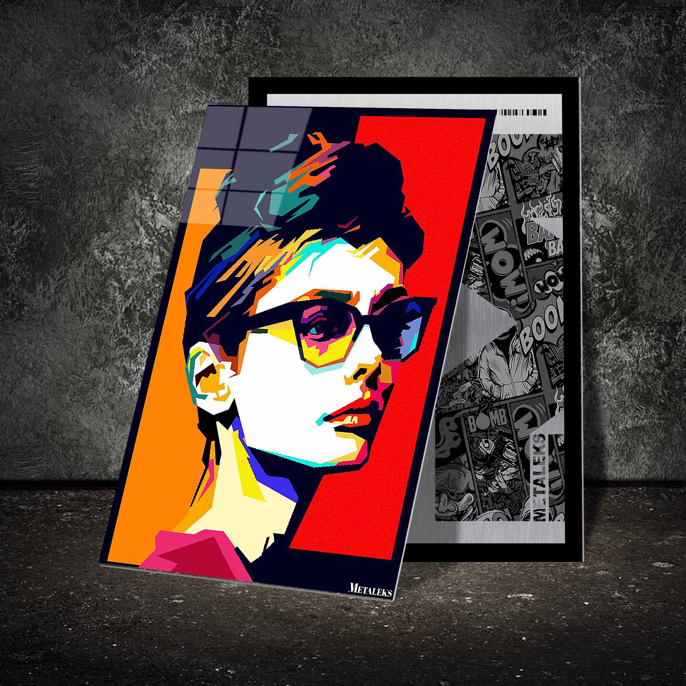 Retro Poster Audrey Hepburn Art WPAP-designed by @jajansawutii