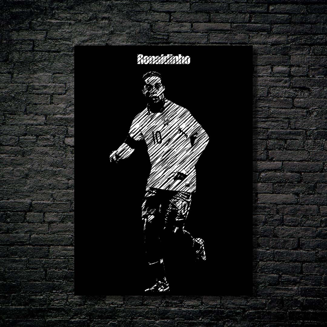 Ronaldinho Black white-designed by @ReskLucky