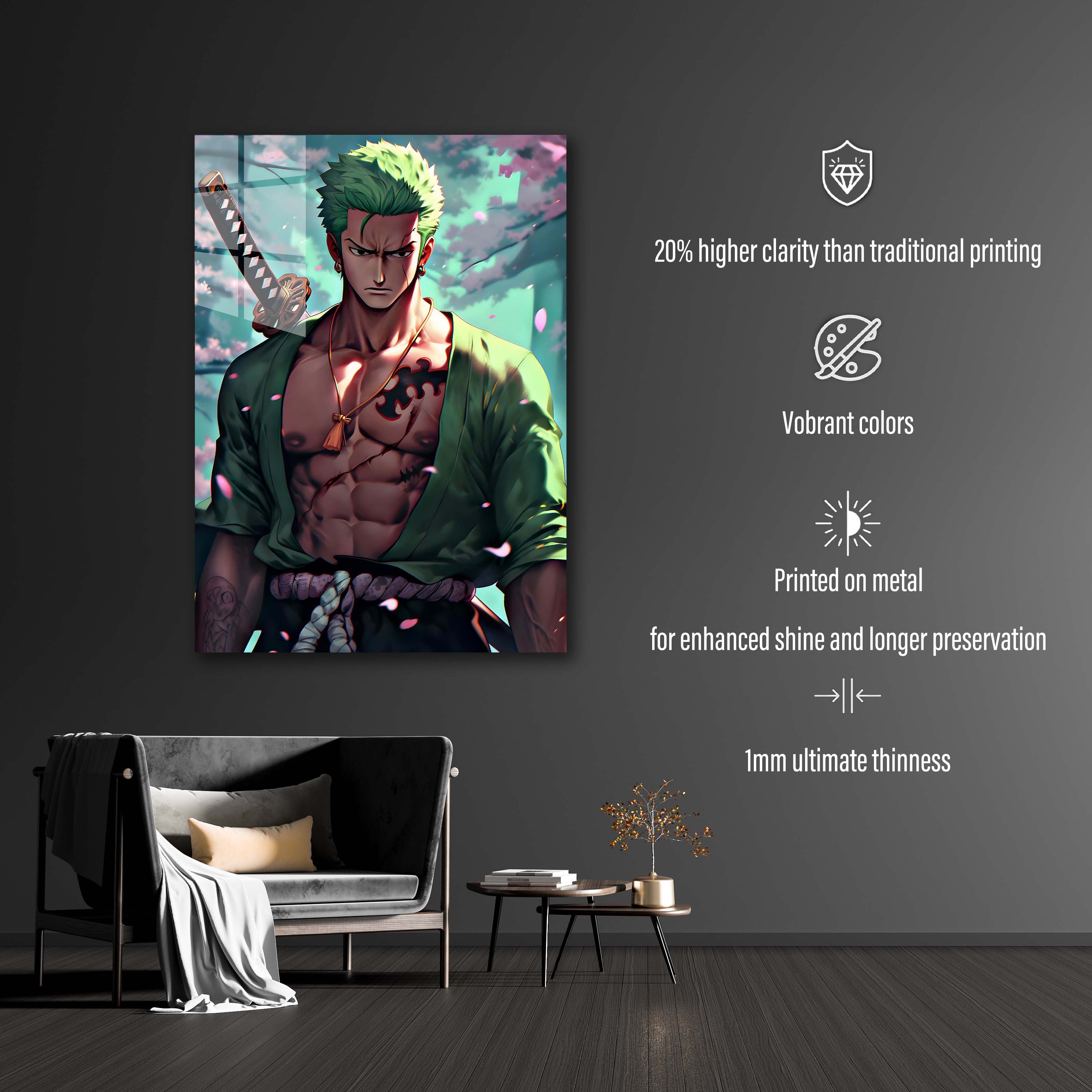 Roronoa Zoro with Katana from One piece-Artwork by @Vid_M@tion