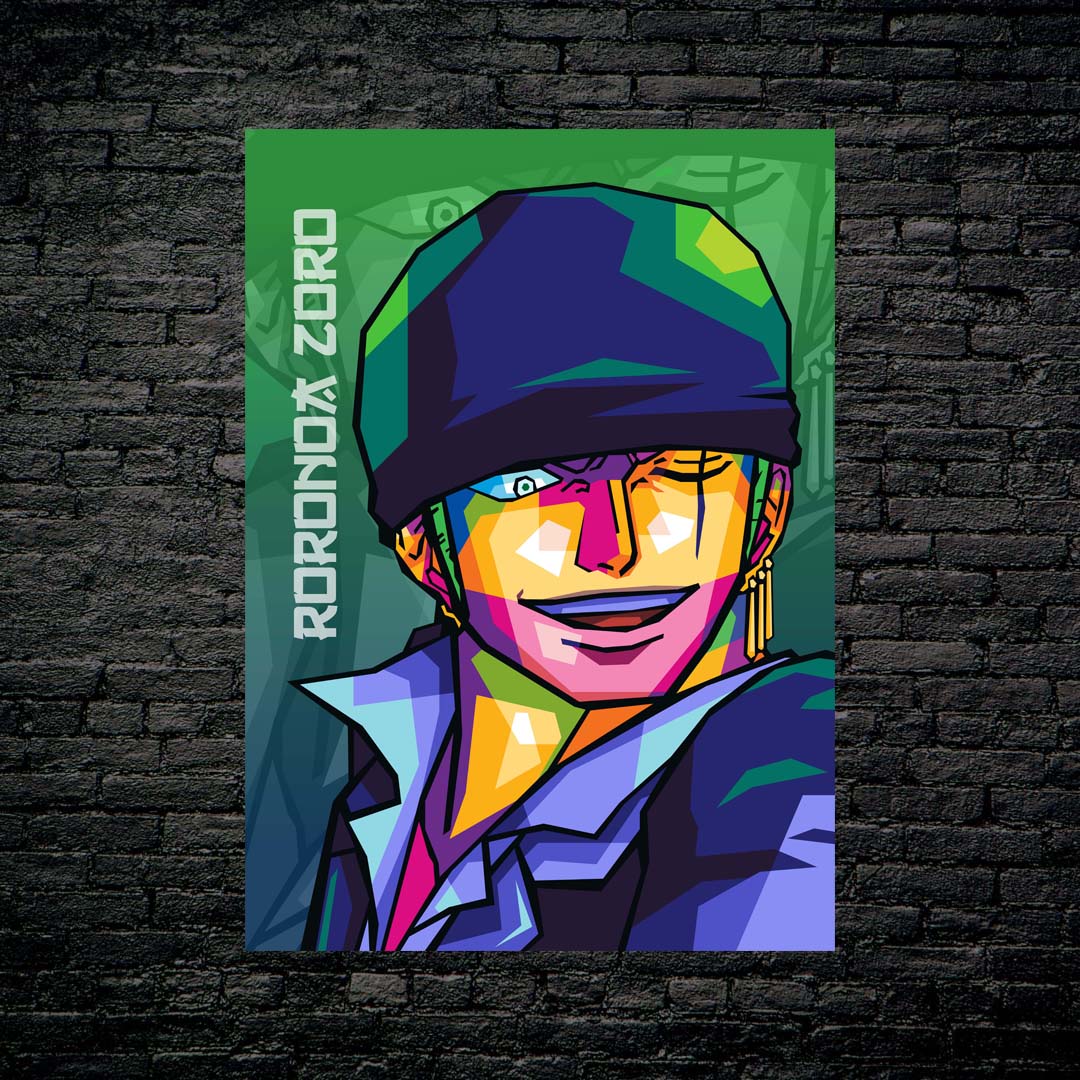 Roronoa Zoro with Pop Art Style-designed by @Dico Graphy