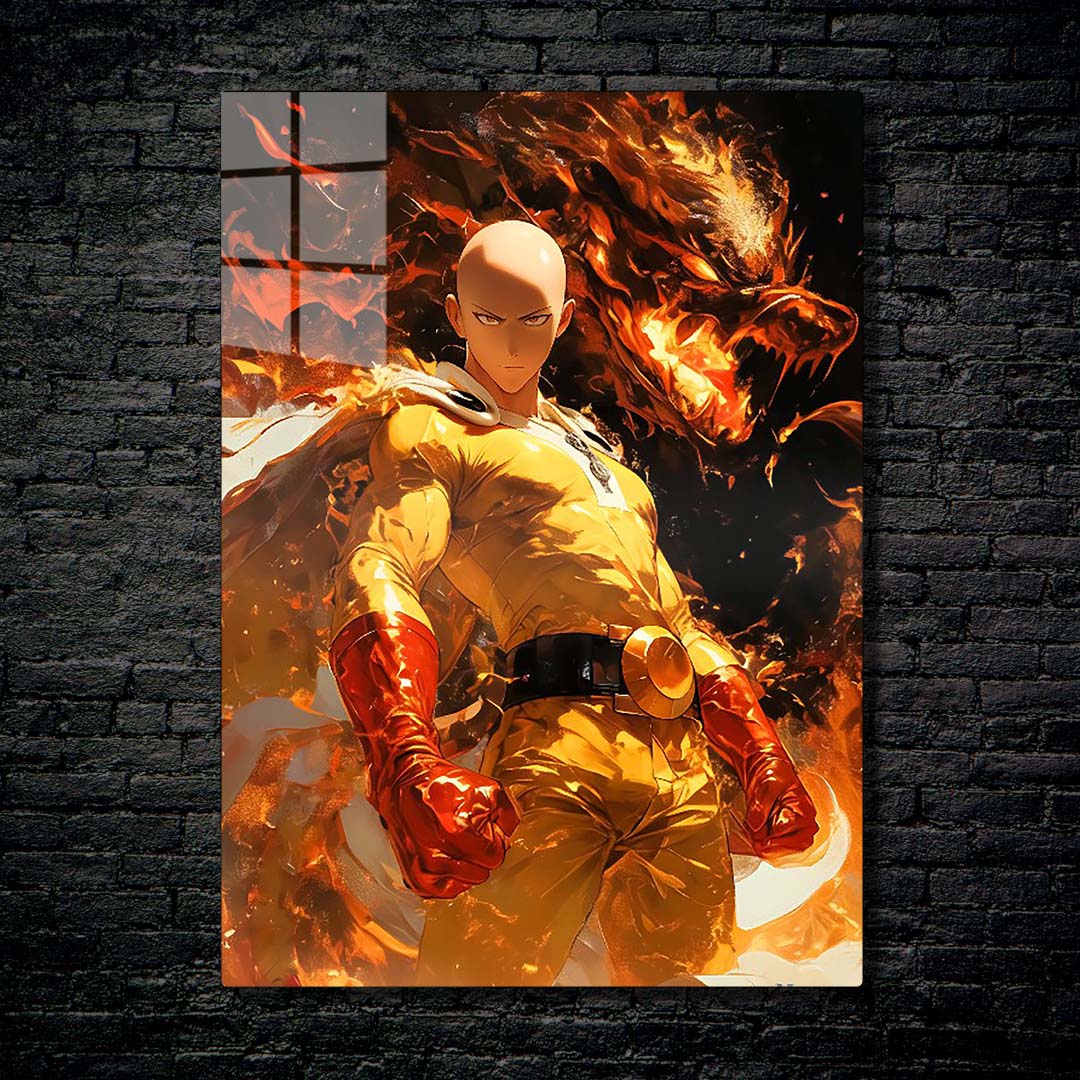 Saitama and Dragon | Anime One Punch Man