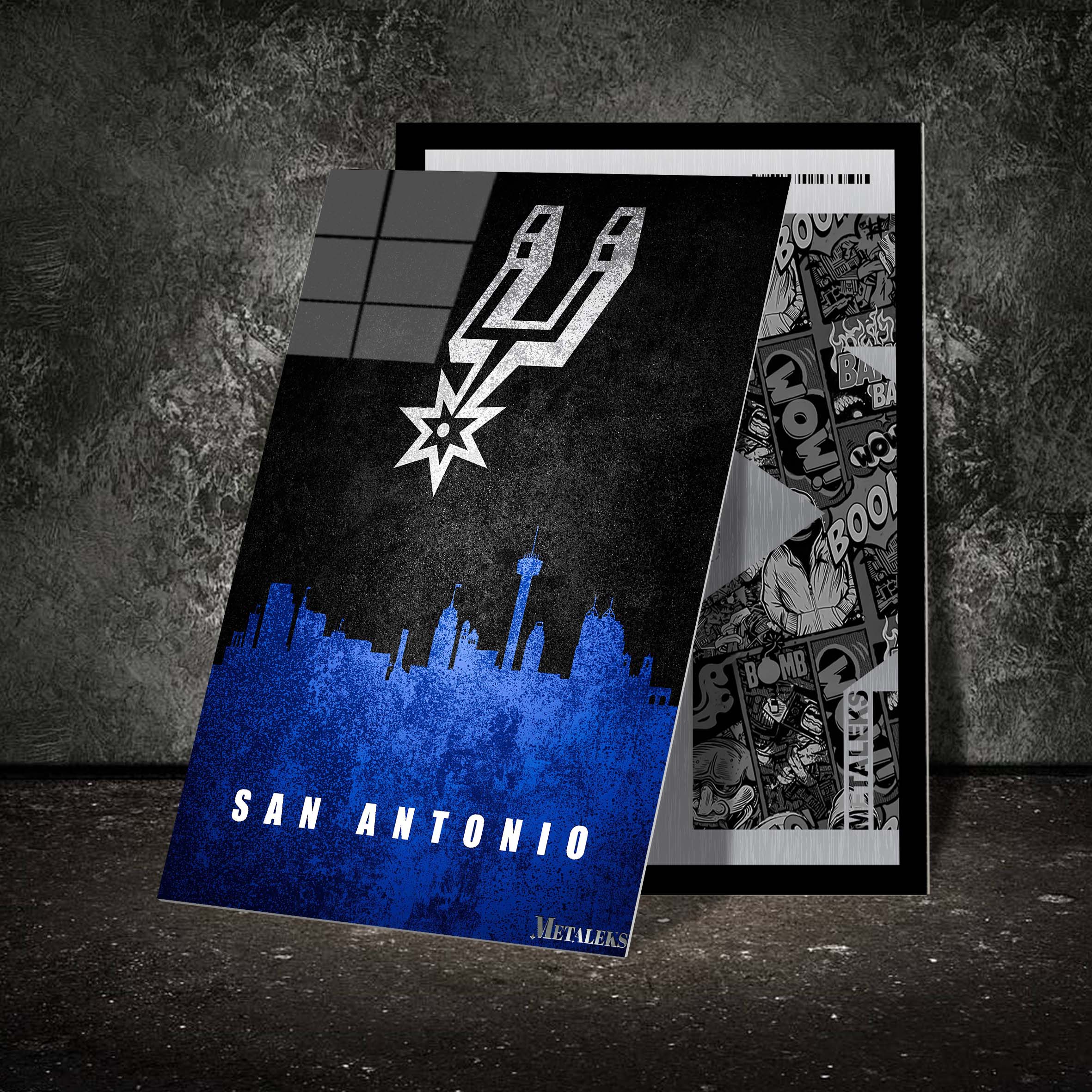 San Antonio Spurs San Antonio Texas State Map-designed by @Hoang Van Thuan