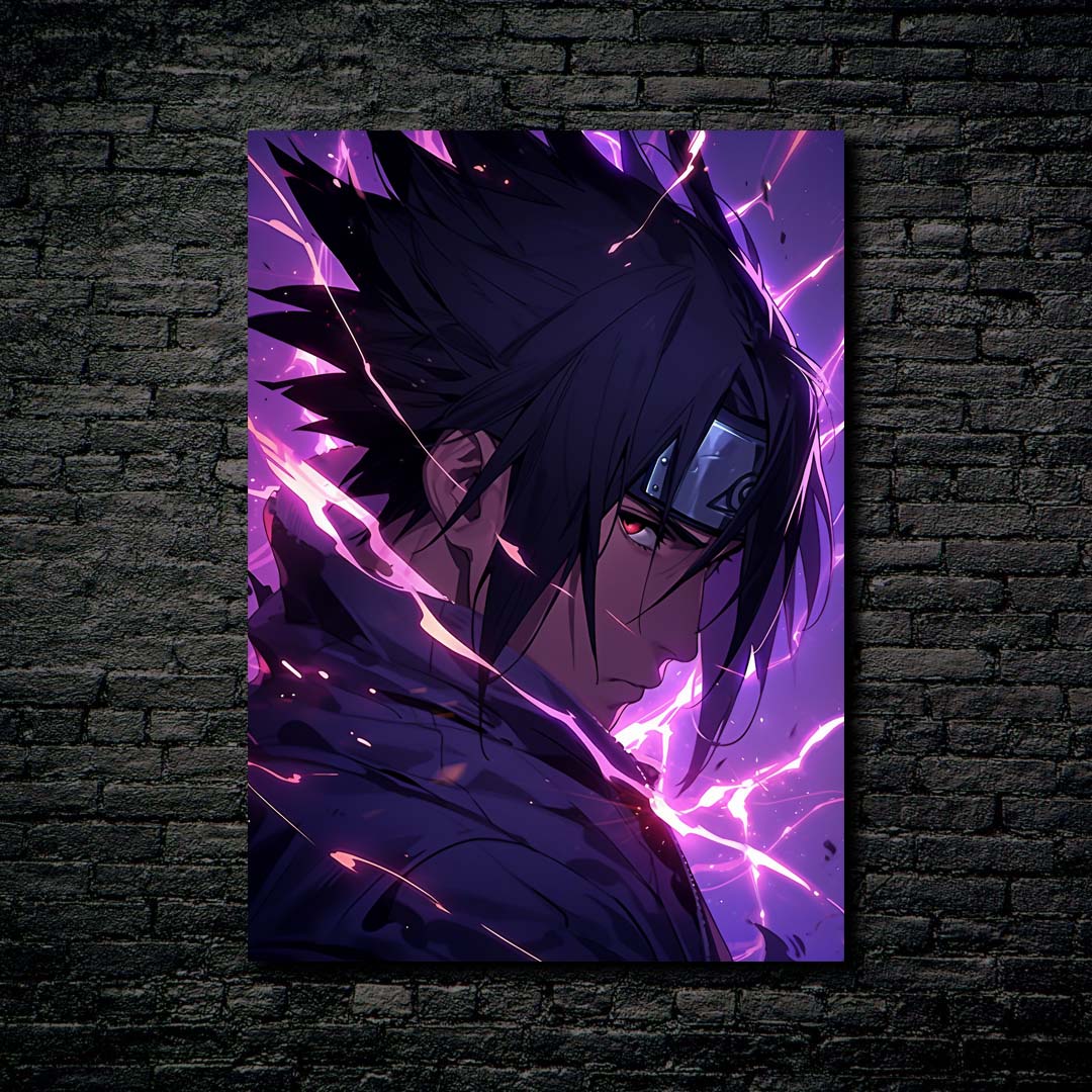 Sasuke Purple Lighning-Artwork by @Destinctivart