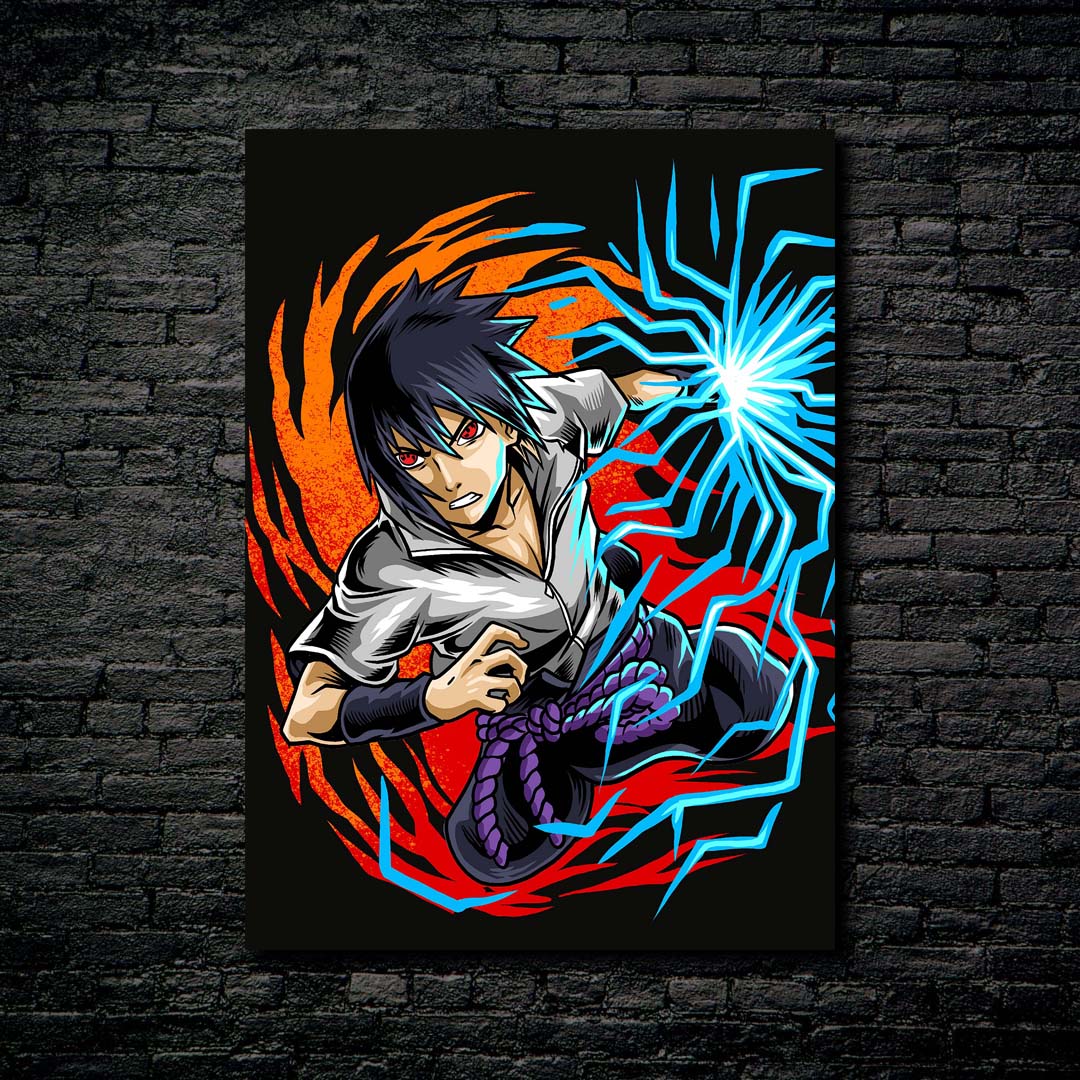 Sasuke Uchiha Lightning Bolt-designed by @adamkhabibi