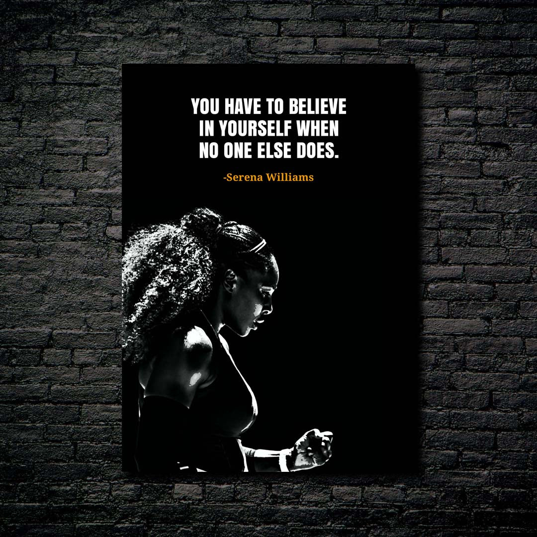 Serena Williams tennis quote-designed by @Pus Meong art