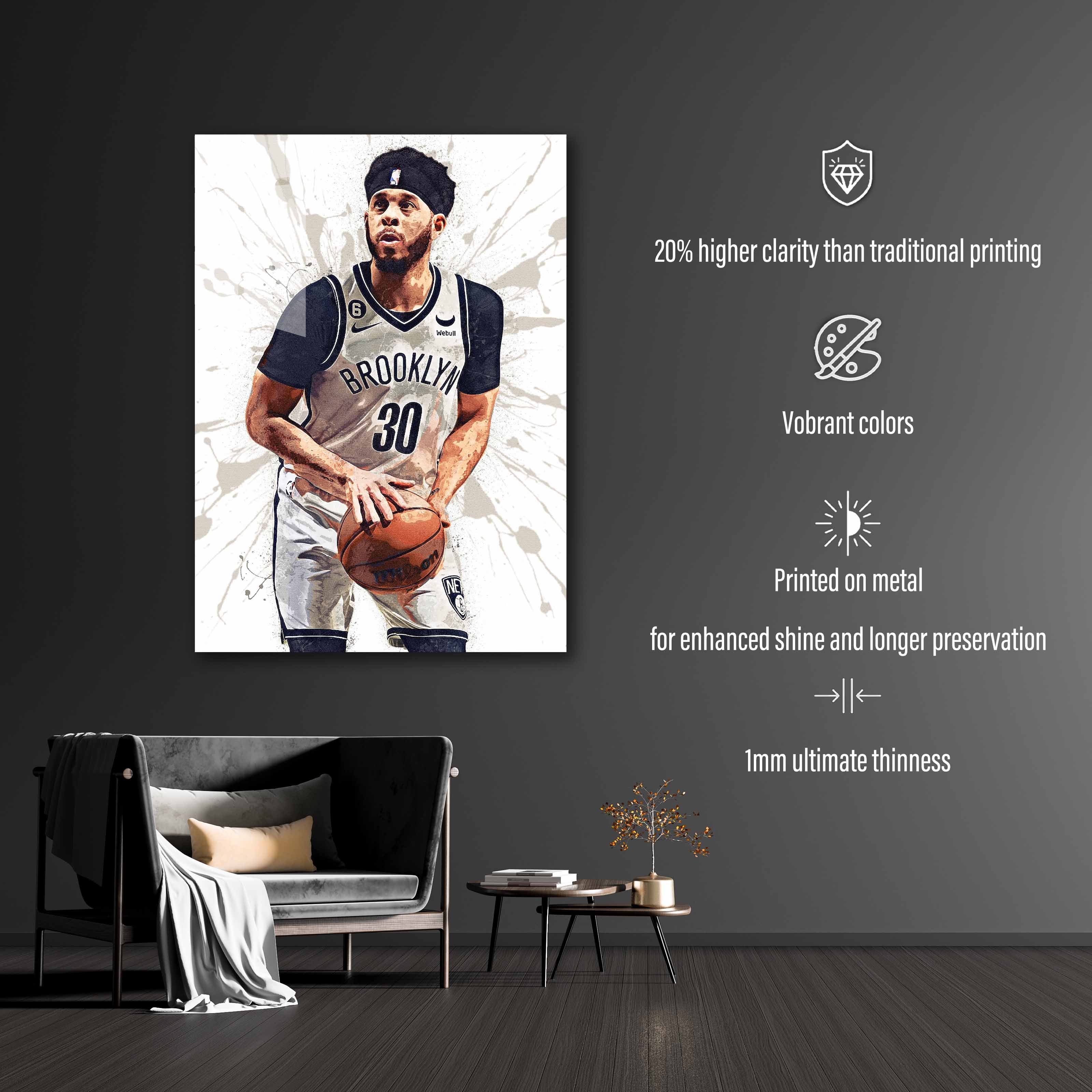 Seth Curry Brooklyn Nets-designed by @Hoang Van Thuan
