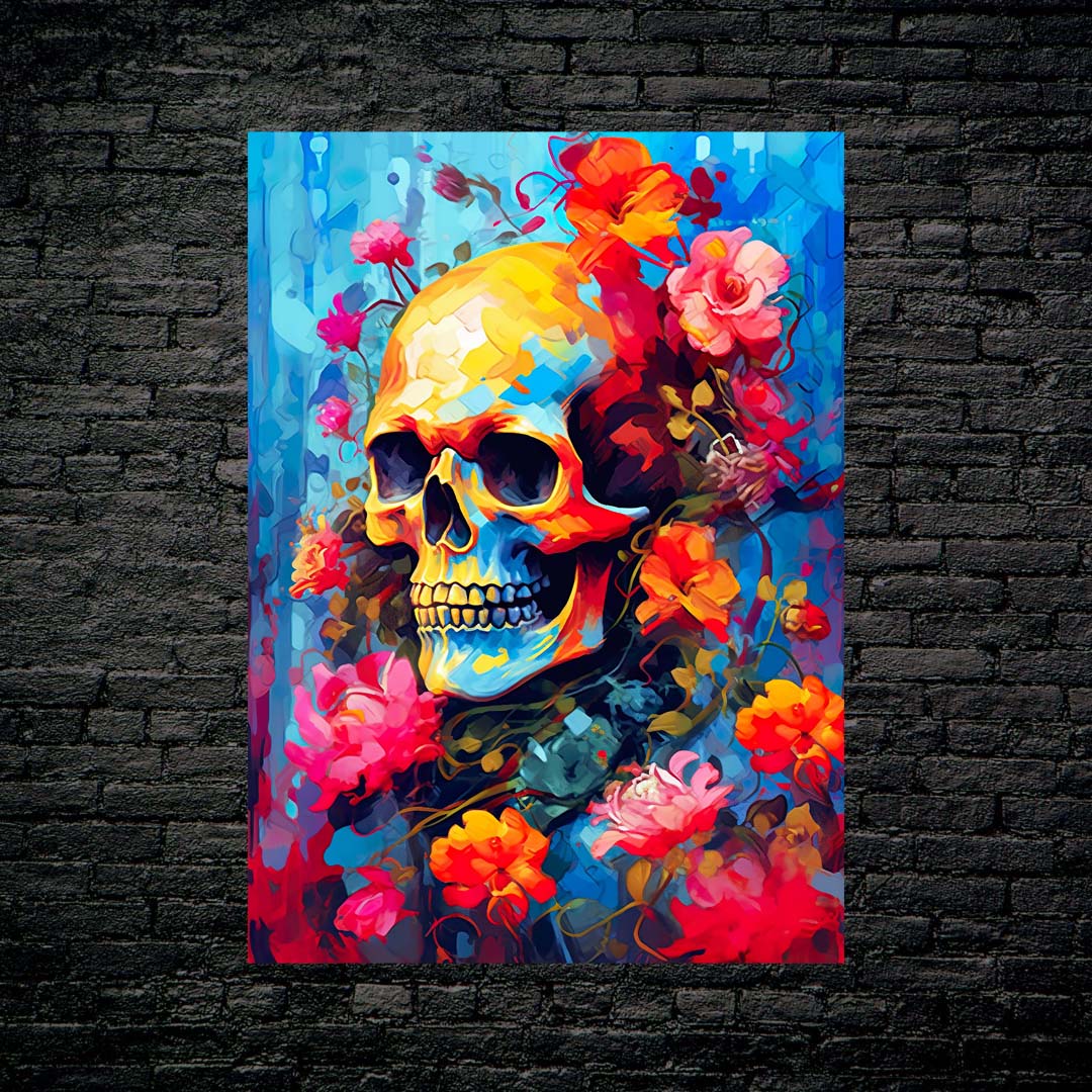 Skull in Roses-designed by @Paragy