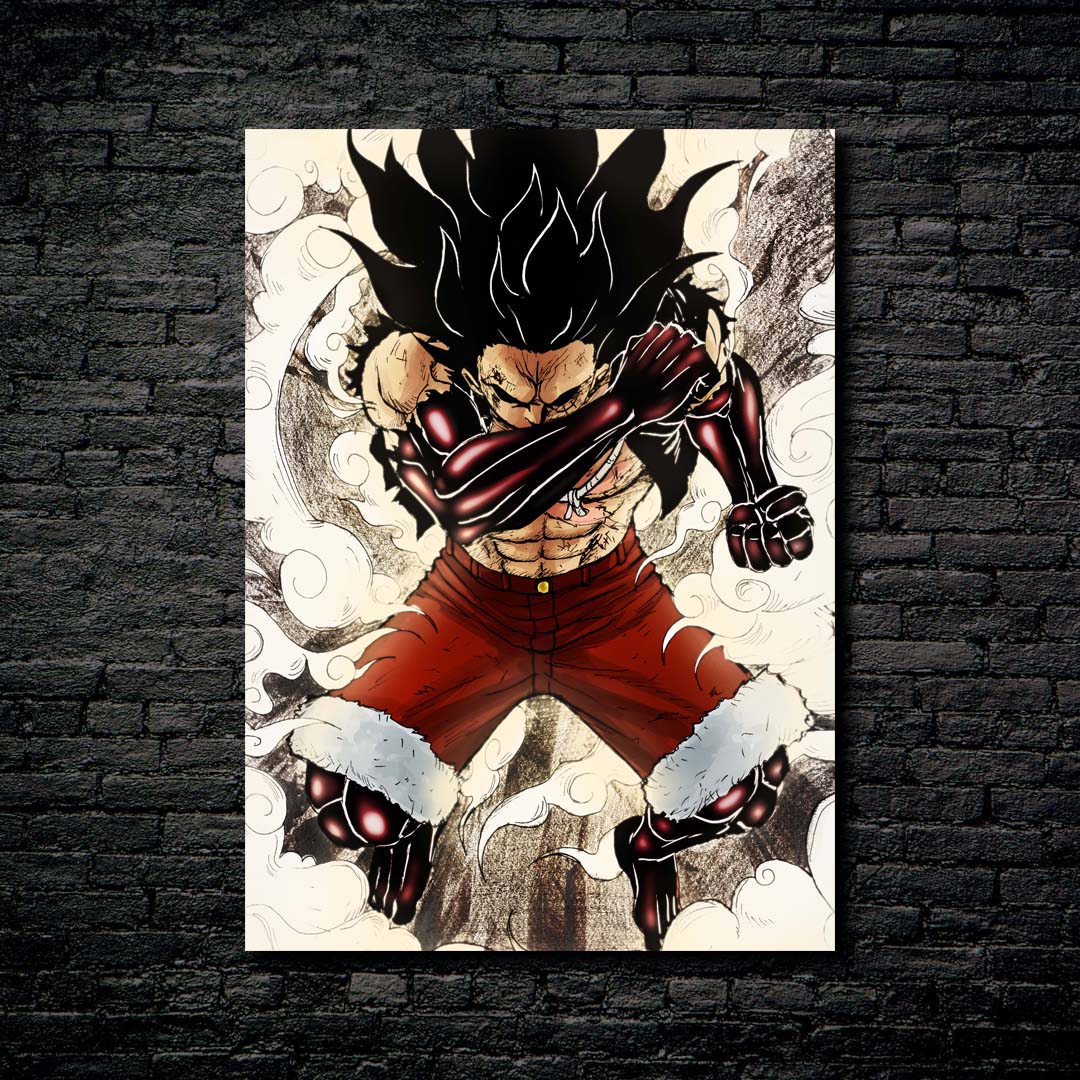 Snake Man, Gear 4 - Luffy One piece poster -designed by @MCAshe art