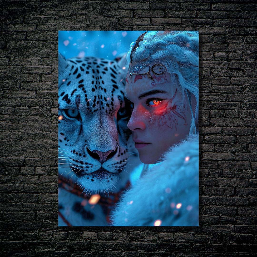 Snow Leopard Portrait-Artwork by @melmattersjourney