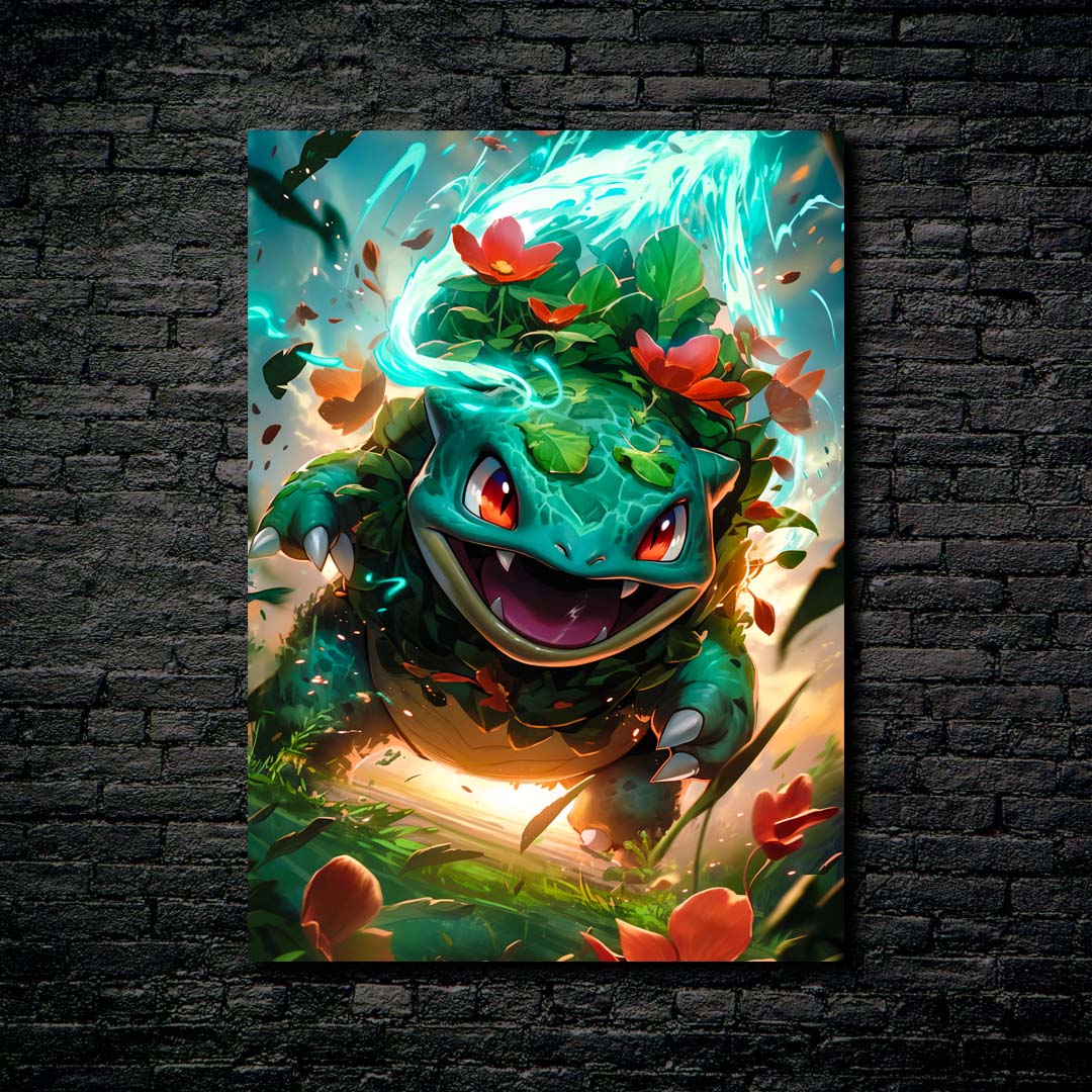 SolarBeam Bulbasaur-Poster, picture, metal print,handmade | Metaleks