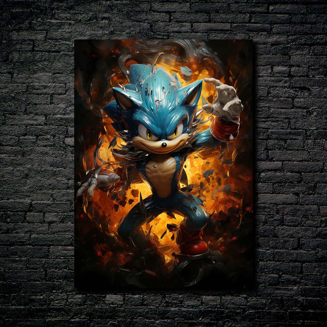 Sonic  the  Hedgehog-designed by @WATON CORET